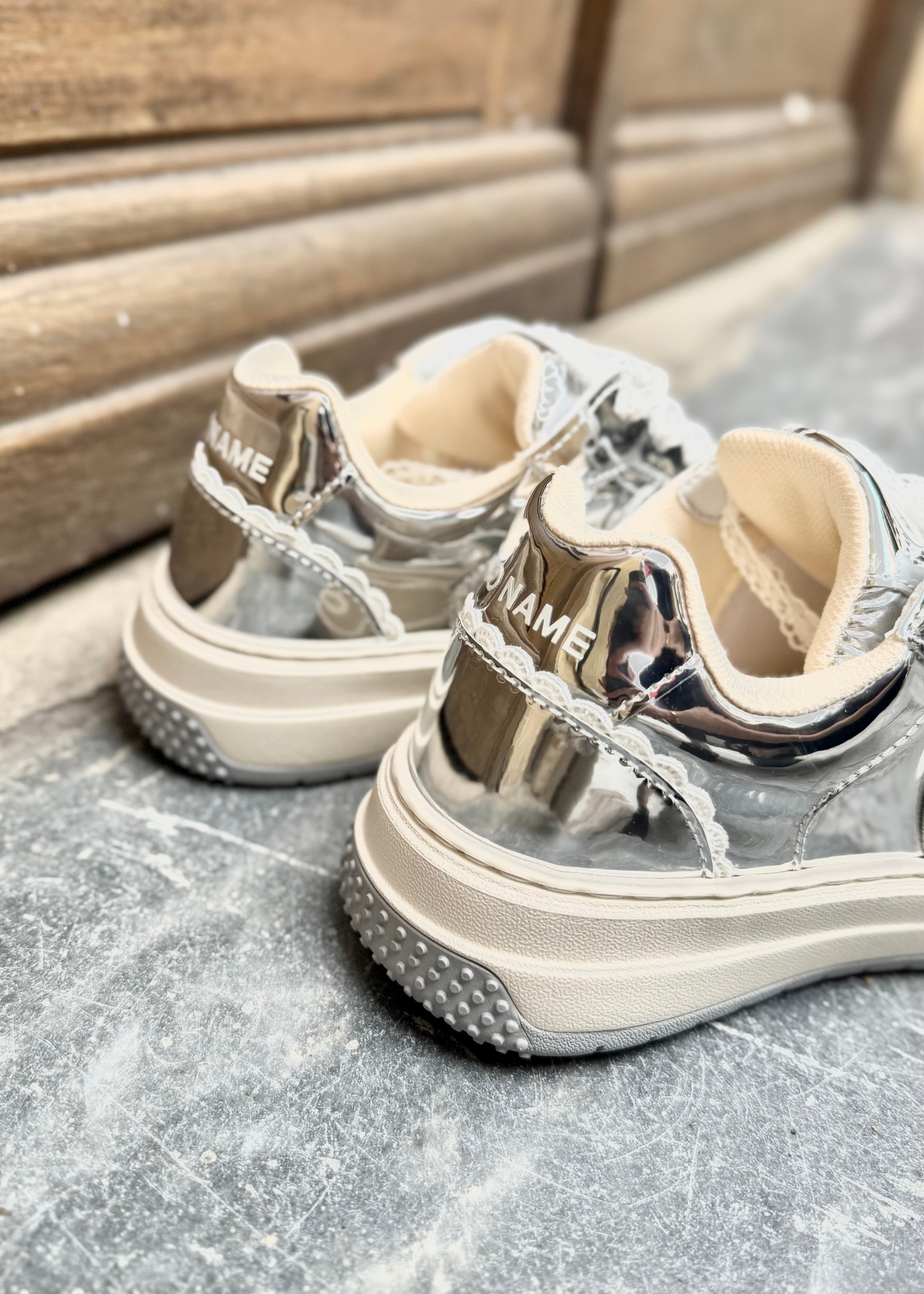 Baskets No Name Alison Sneaker - Silver/Mirror No Name