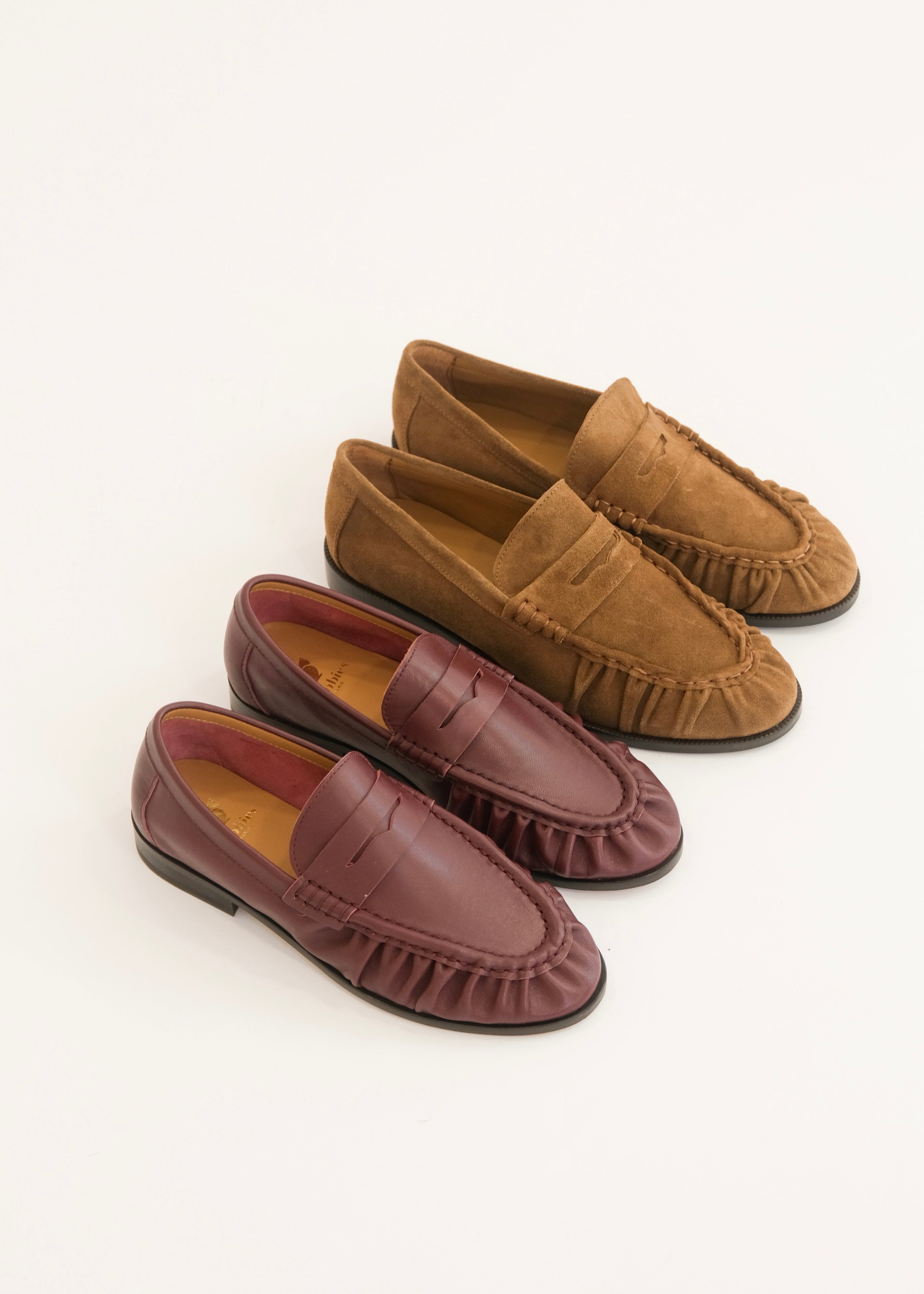 Mocassins Bobbies Joe grenat - L'adresse Corte