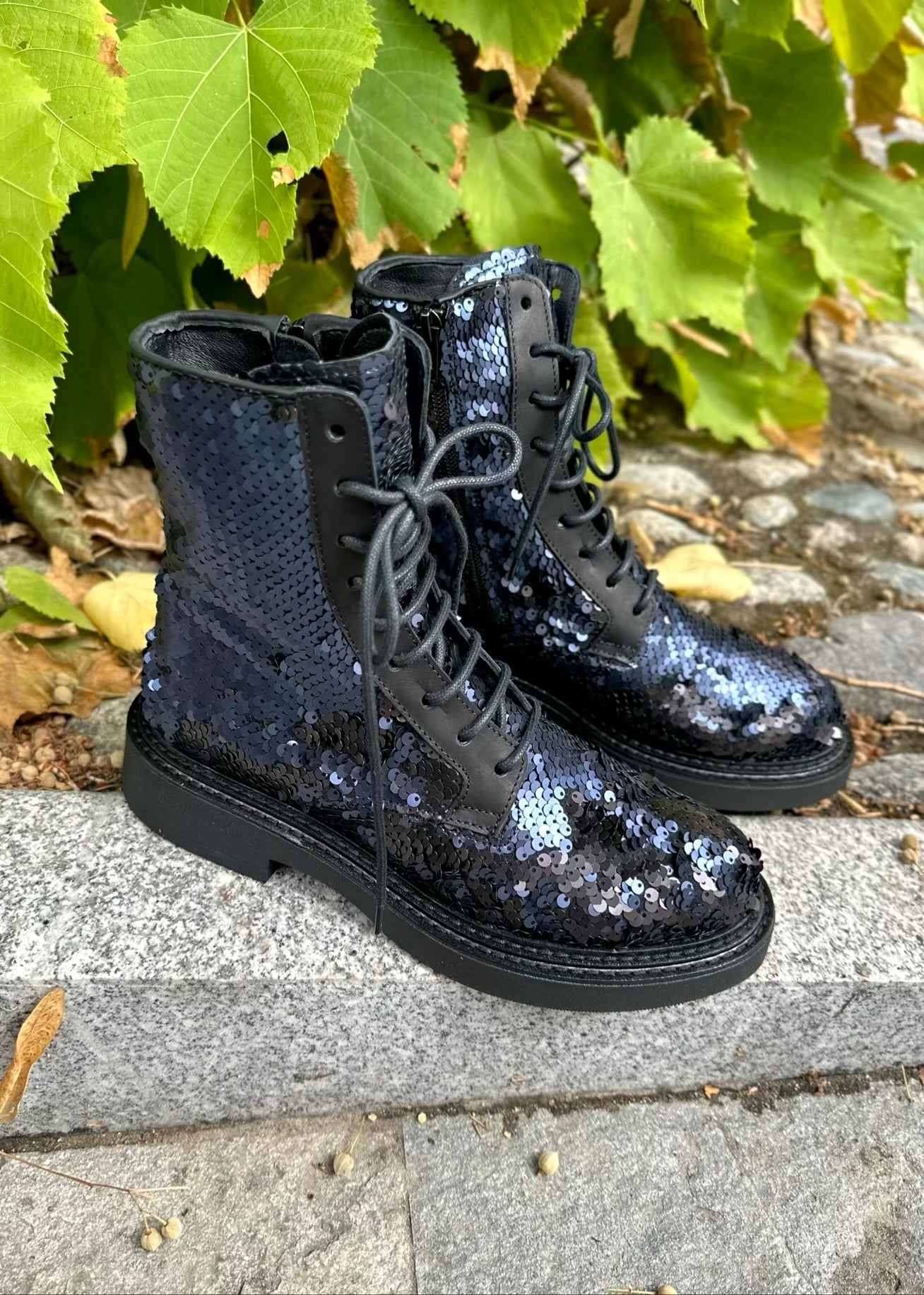 Bottines Semerdjian M112 Glitter Navy - L'adresse Corte