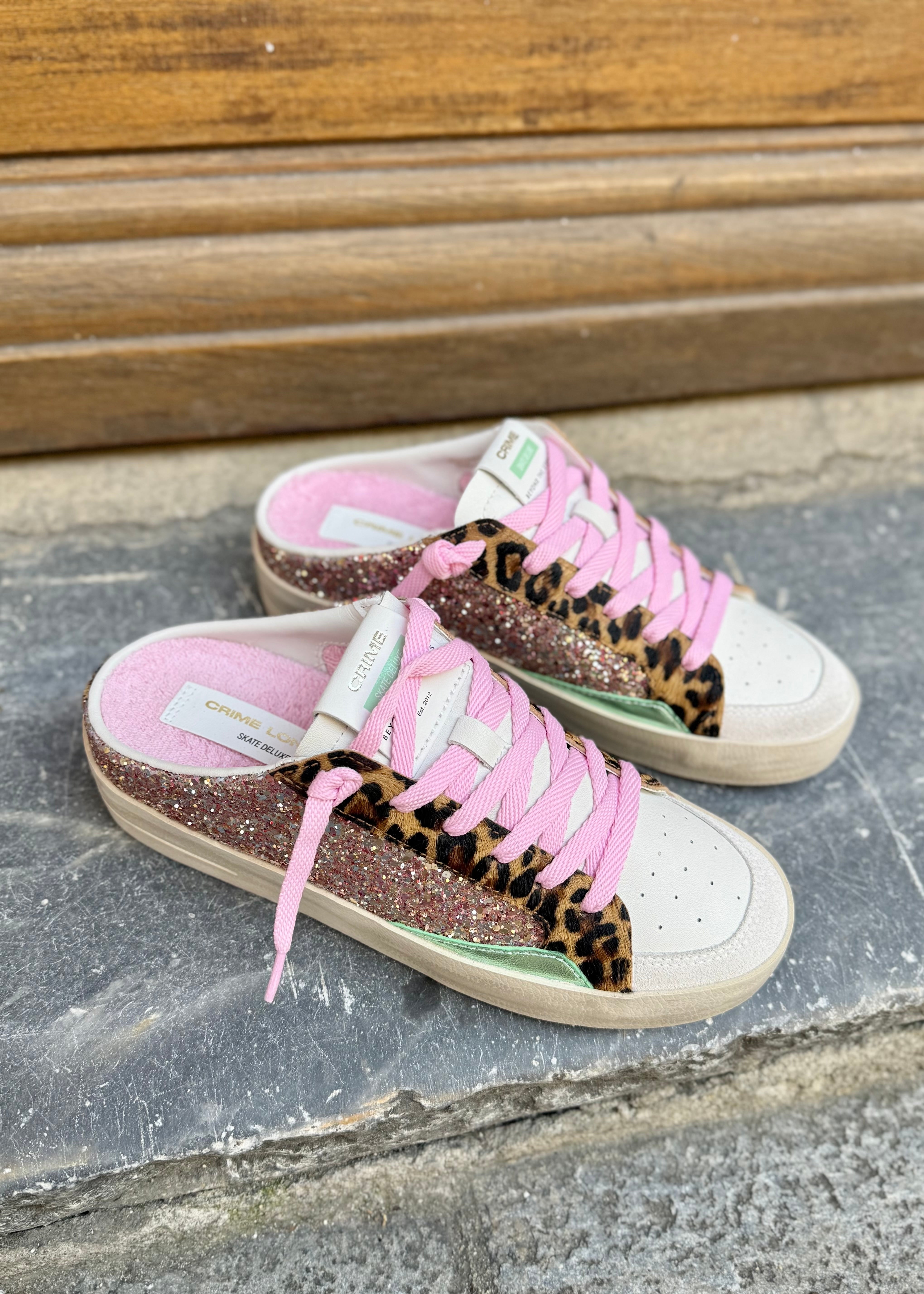 Baskets Crime London SK8 Sabot Pink Crime London