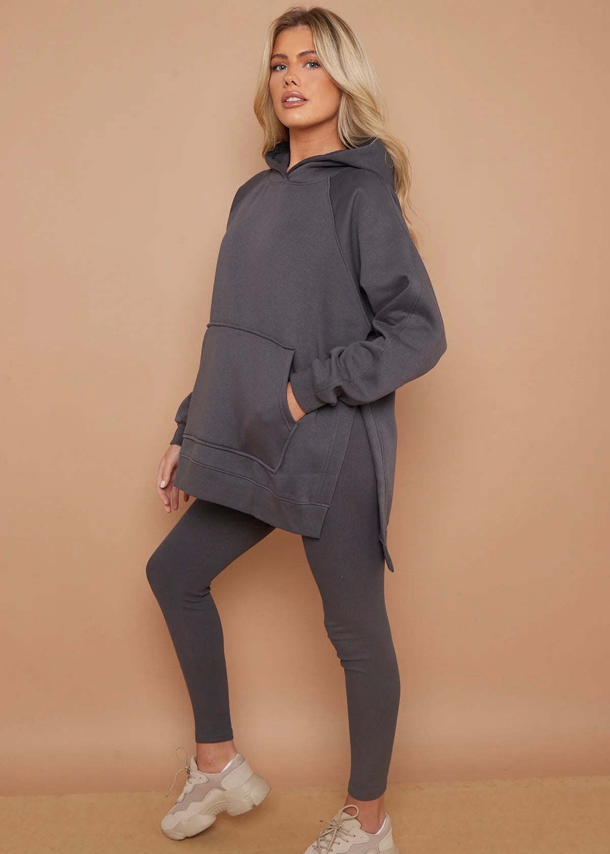 Ensemble oversized Sweat/legging gris - L'adresse Corte