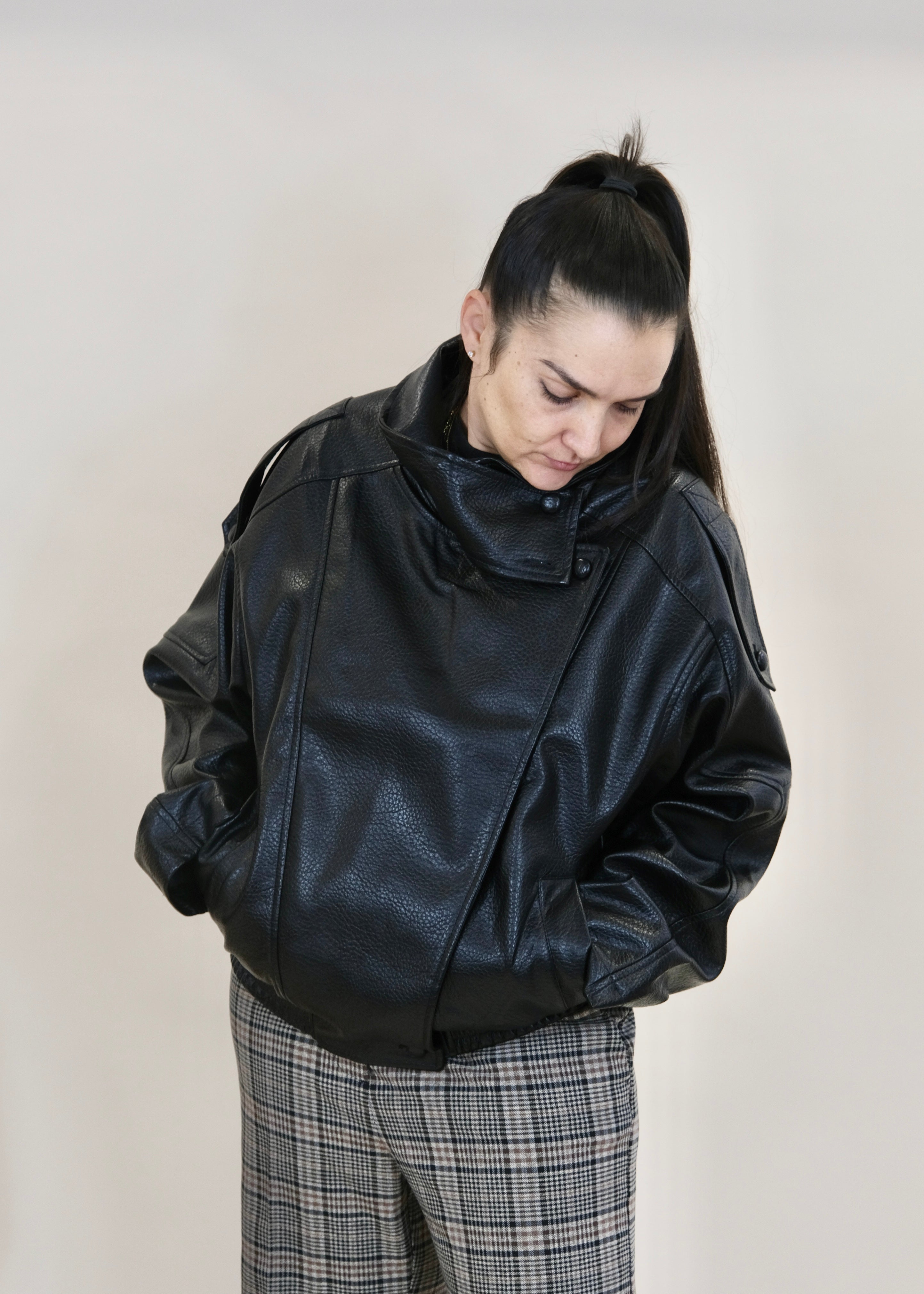 Blouson oversized FOLY noir L'adresse Corte