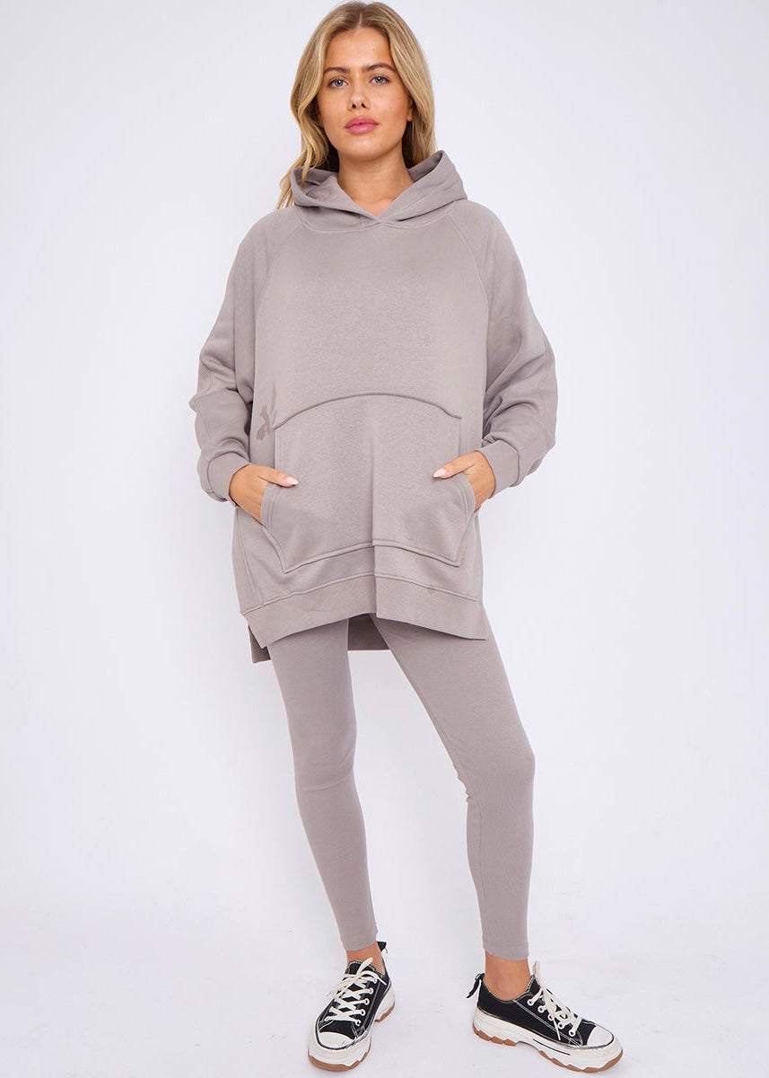 Ensemble oversized Sweat/legging gris clair L'adresse Corte