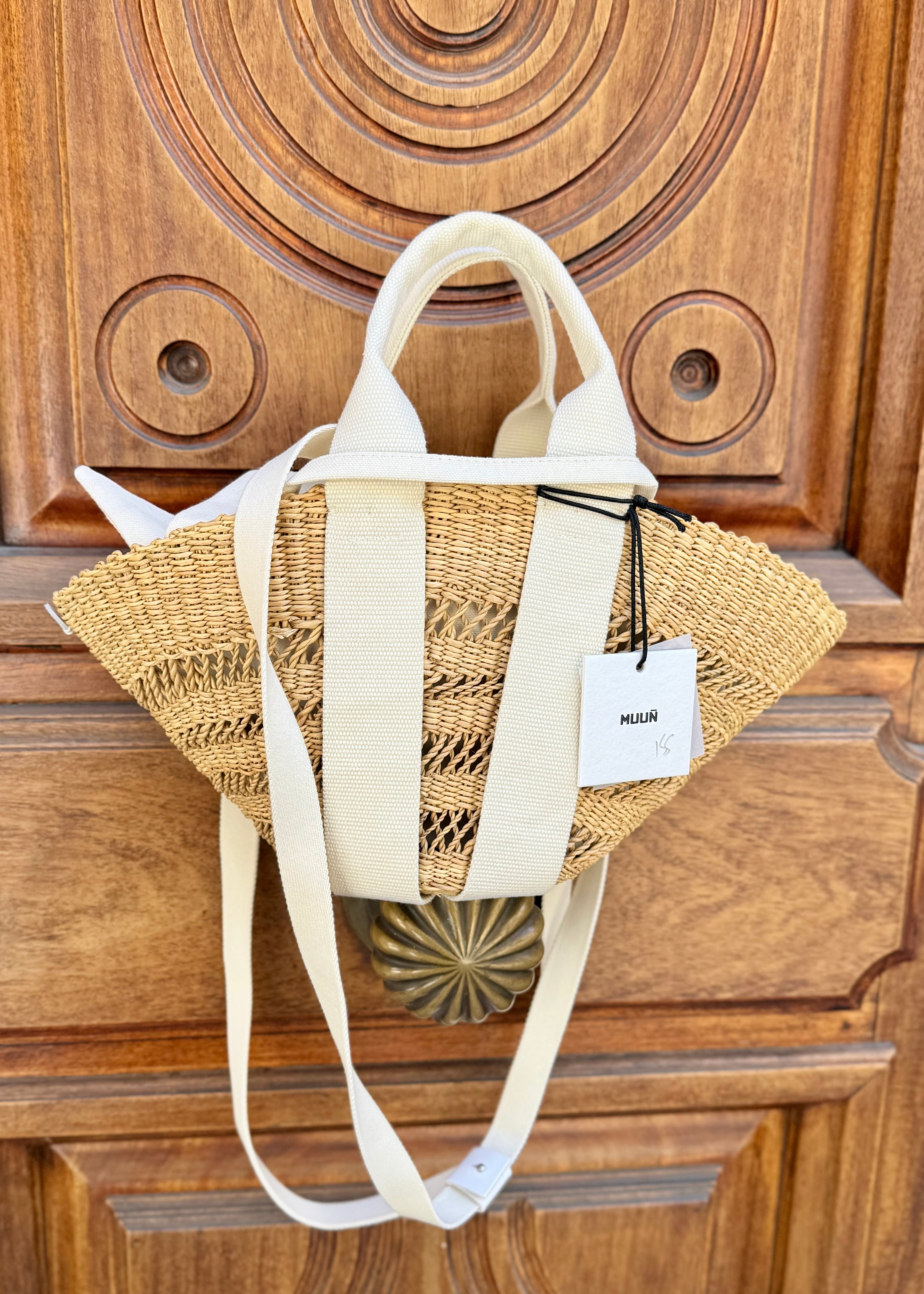 Panier Muuñ Mini Sophie Lace - Natural - Ecru Handles Muuñ