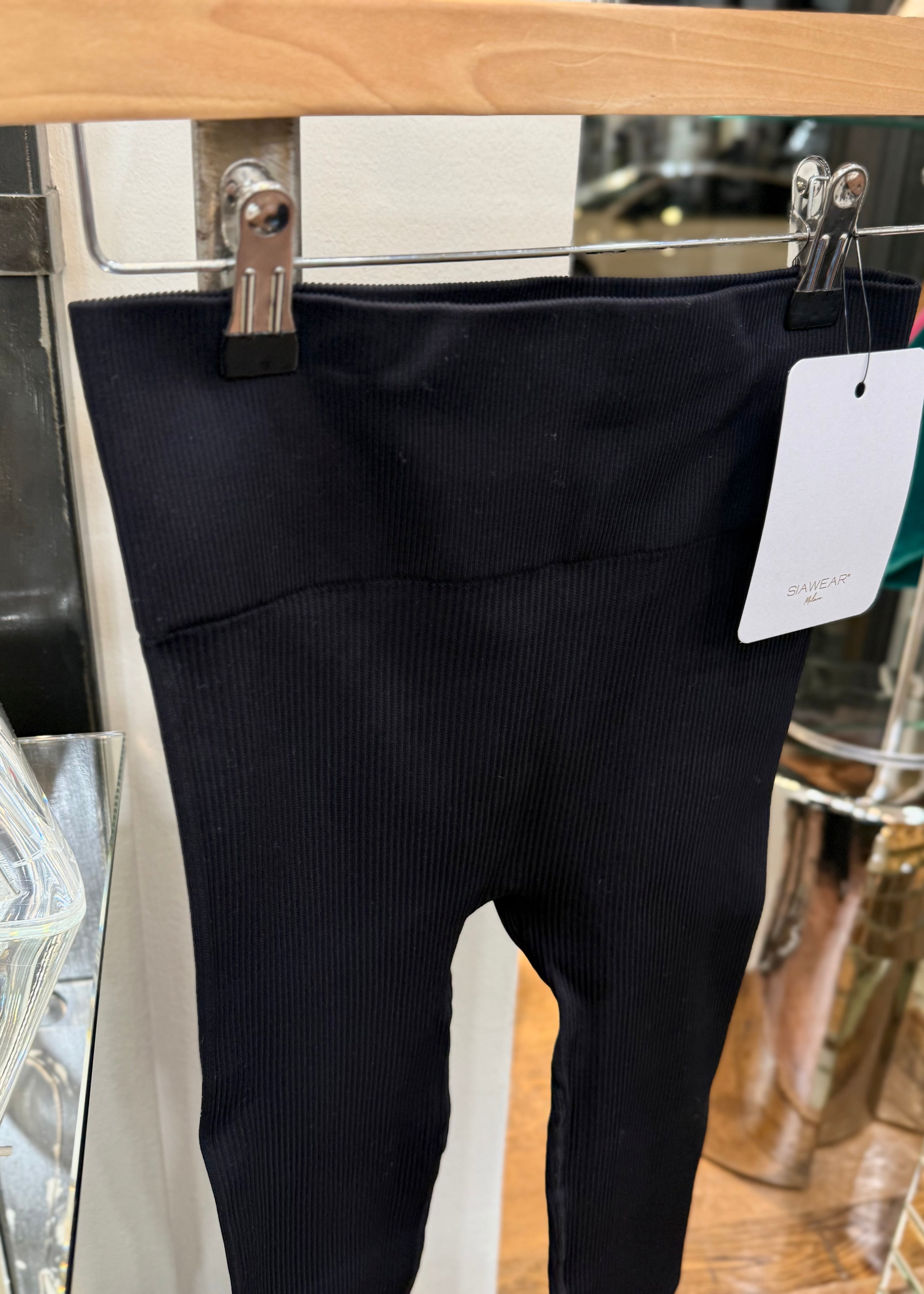 Legging de yoga SIAWEAR Ribs Black SIAWEAR