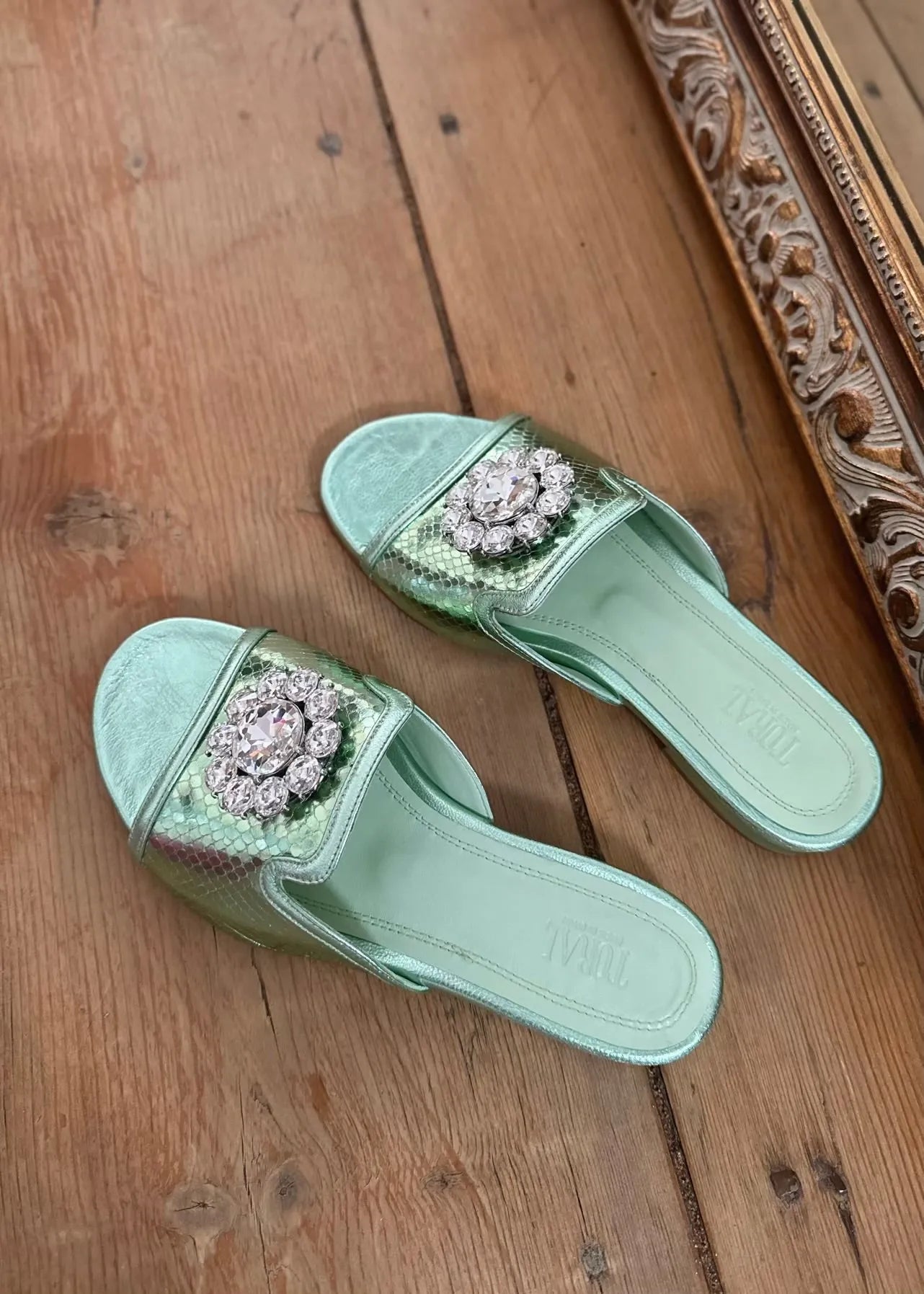 Sandales Toral Xanat métal Aqua