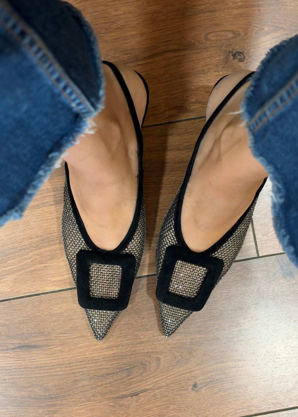 Slingbacks Bibi Lou Bonnie Noir - L'adresse Corte