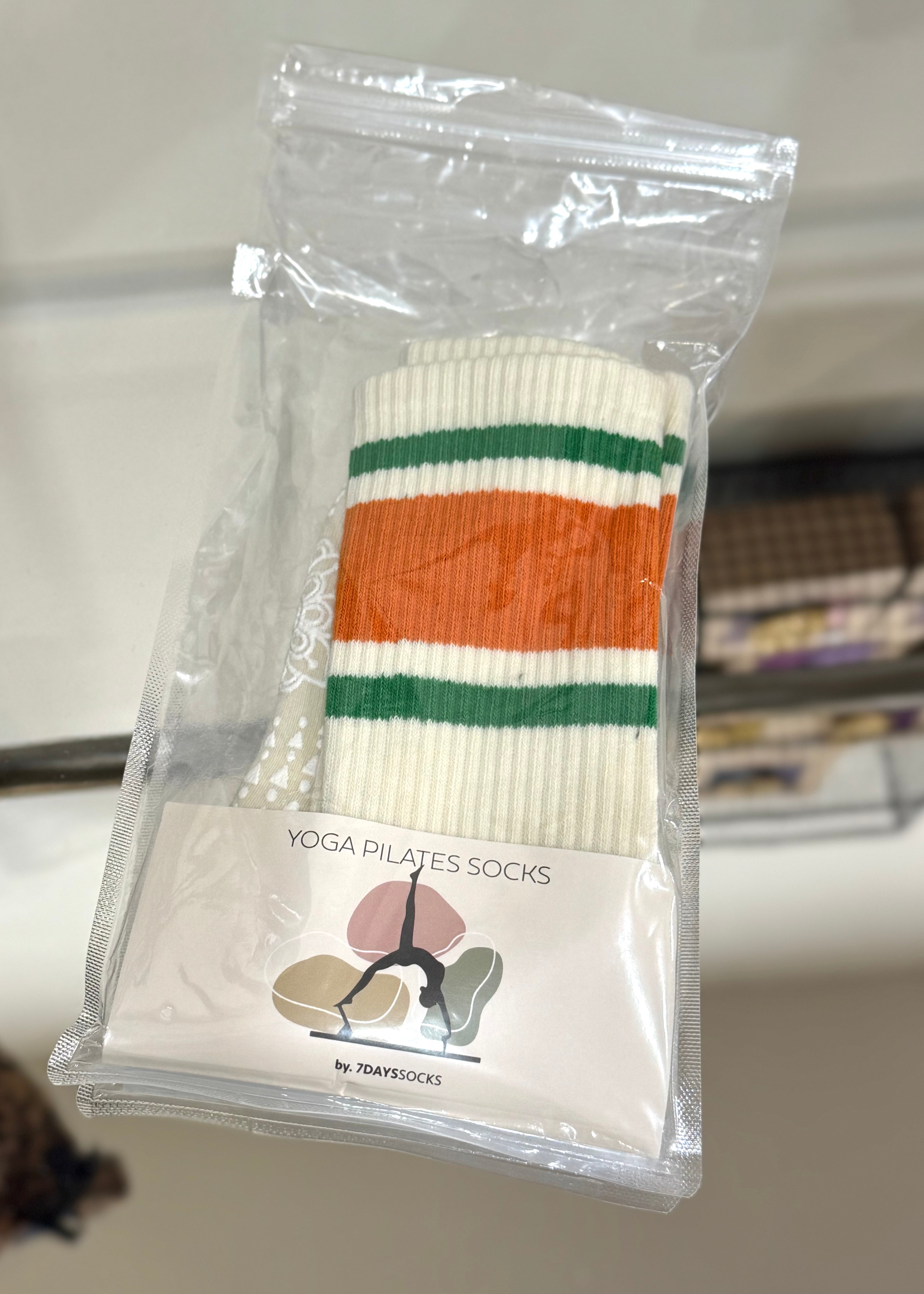 Chaussettes Yoga Pilates écru 7DAYSSOCKS