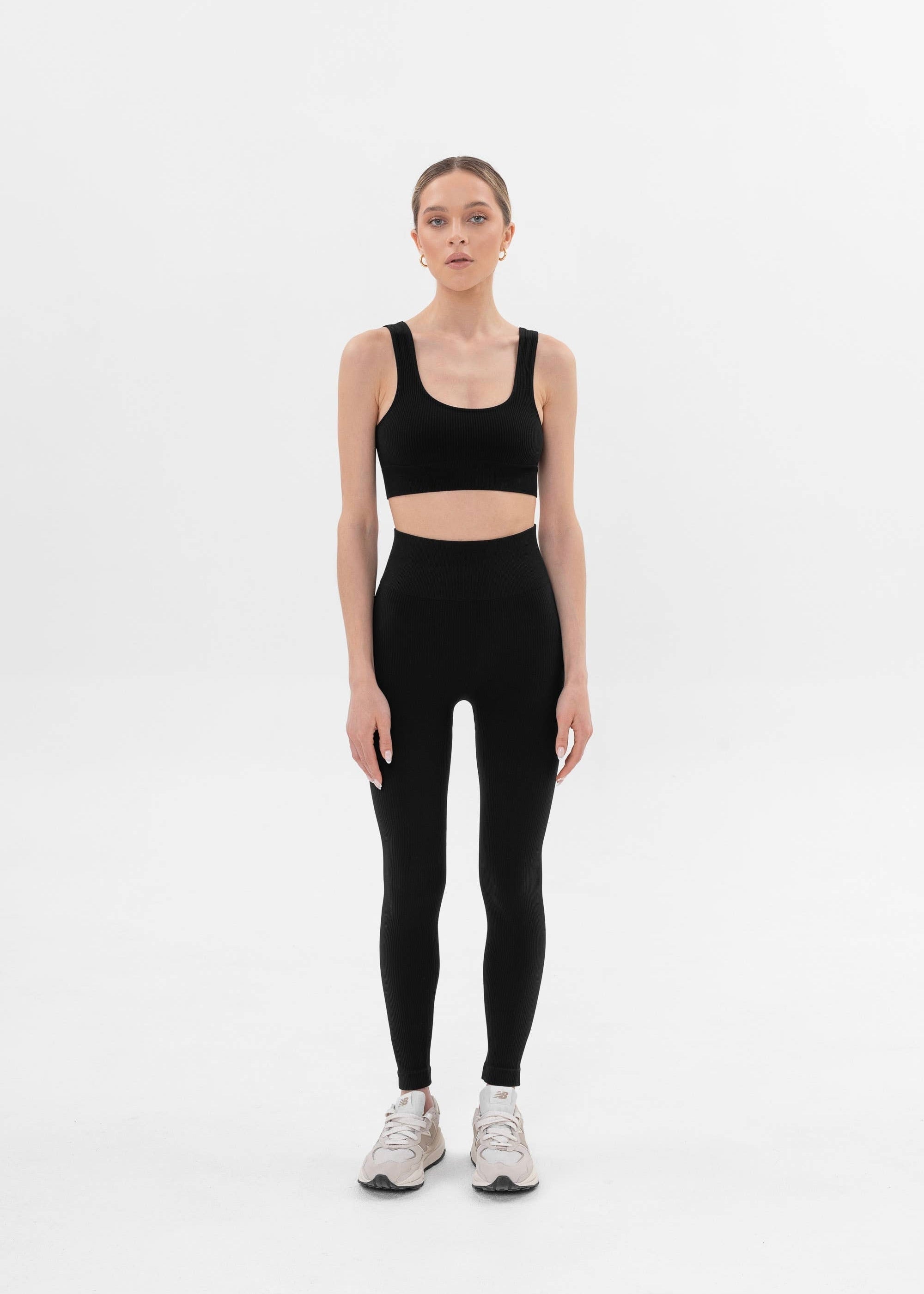 Legging de yoga SIAWEAR Ribs Black SIAWEAR