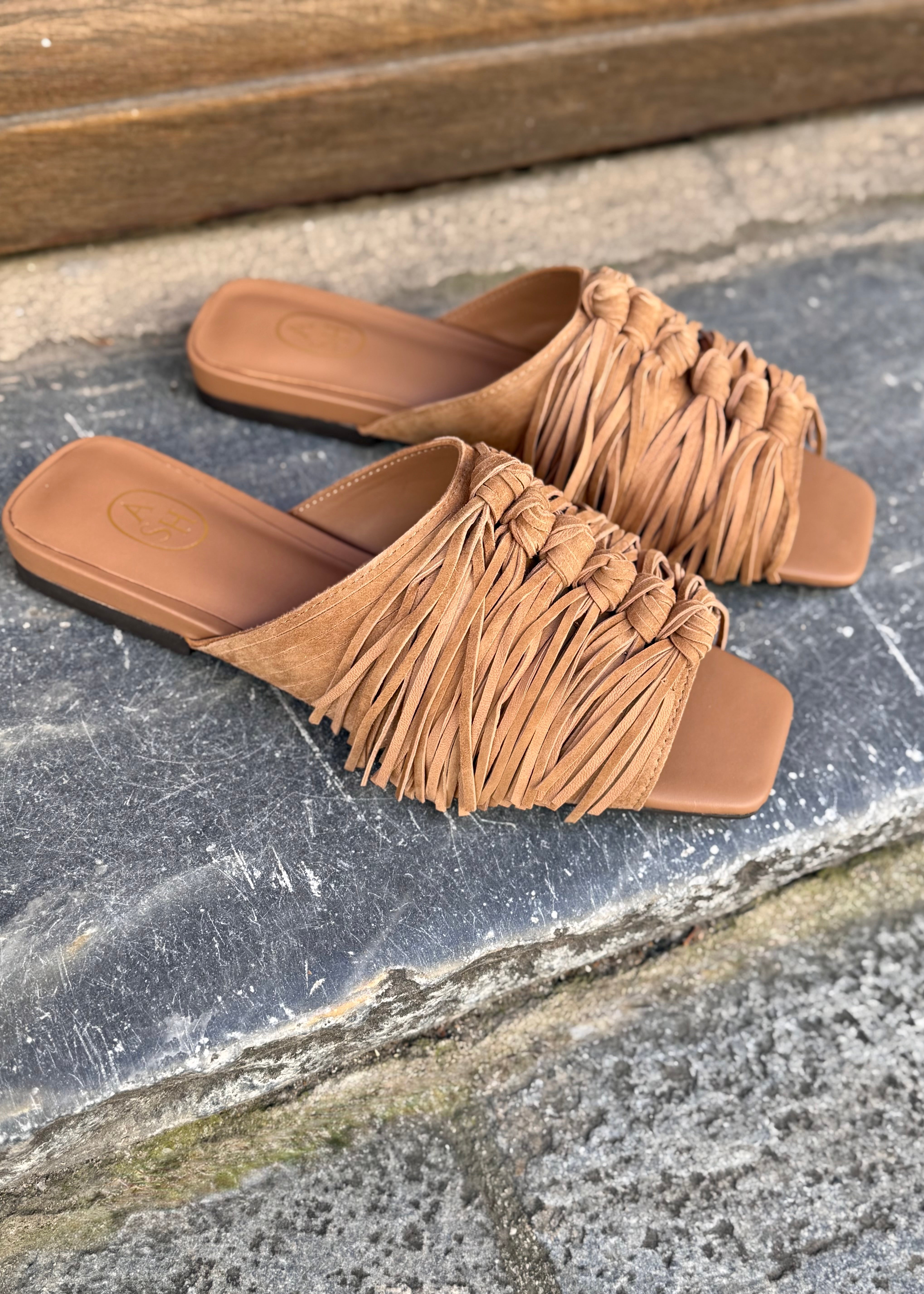 Mules Ash Brigitte Moka fringe Ash