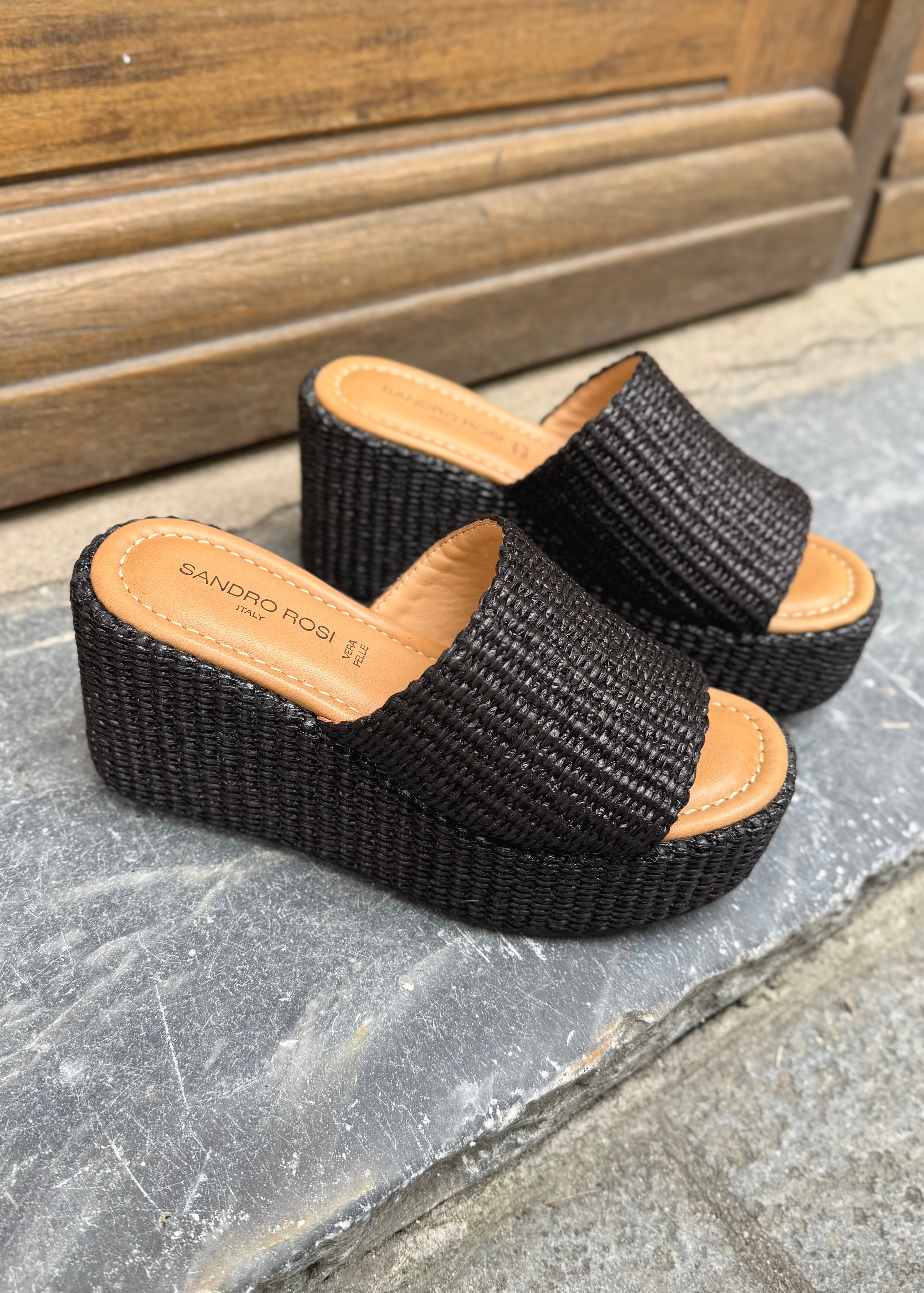 Mules compensées Sandro Rosi Nero Sandro Rosi