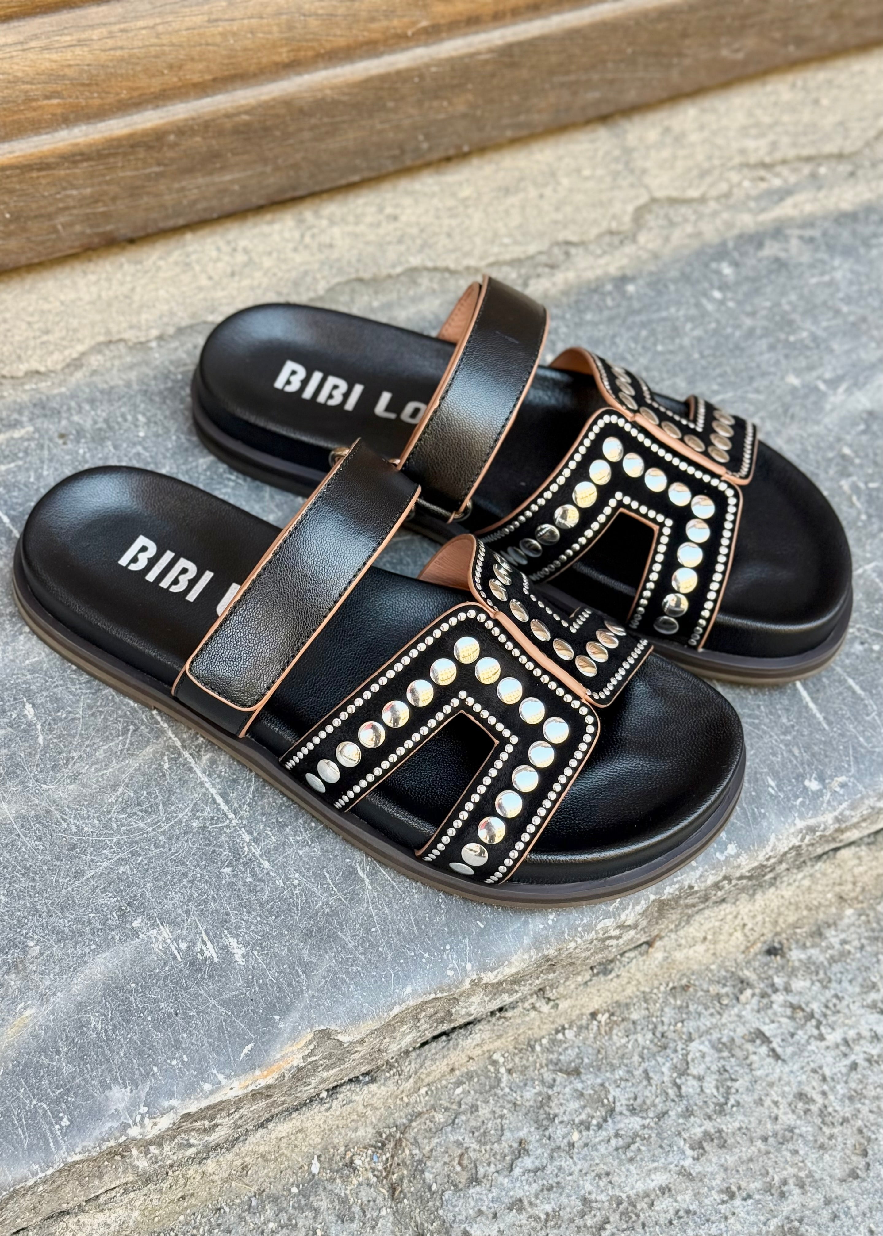 Mules Bibi Lou Mindy Nero studs Bibi Lou