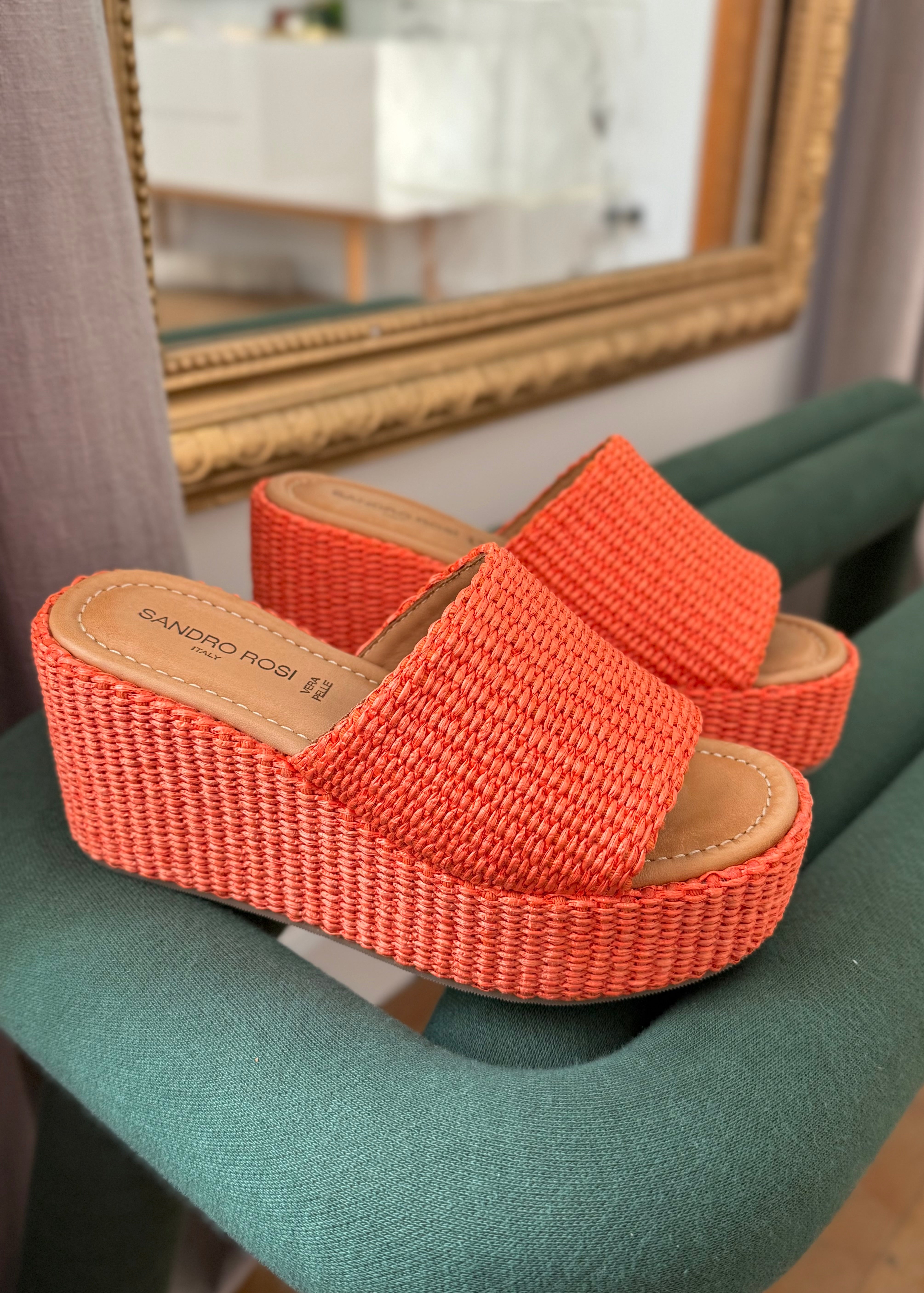Mules compensées Sandro Rosi Arancio