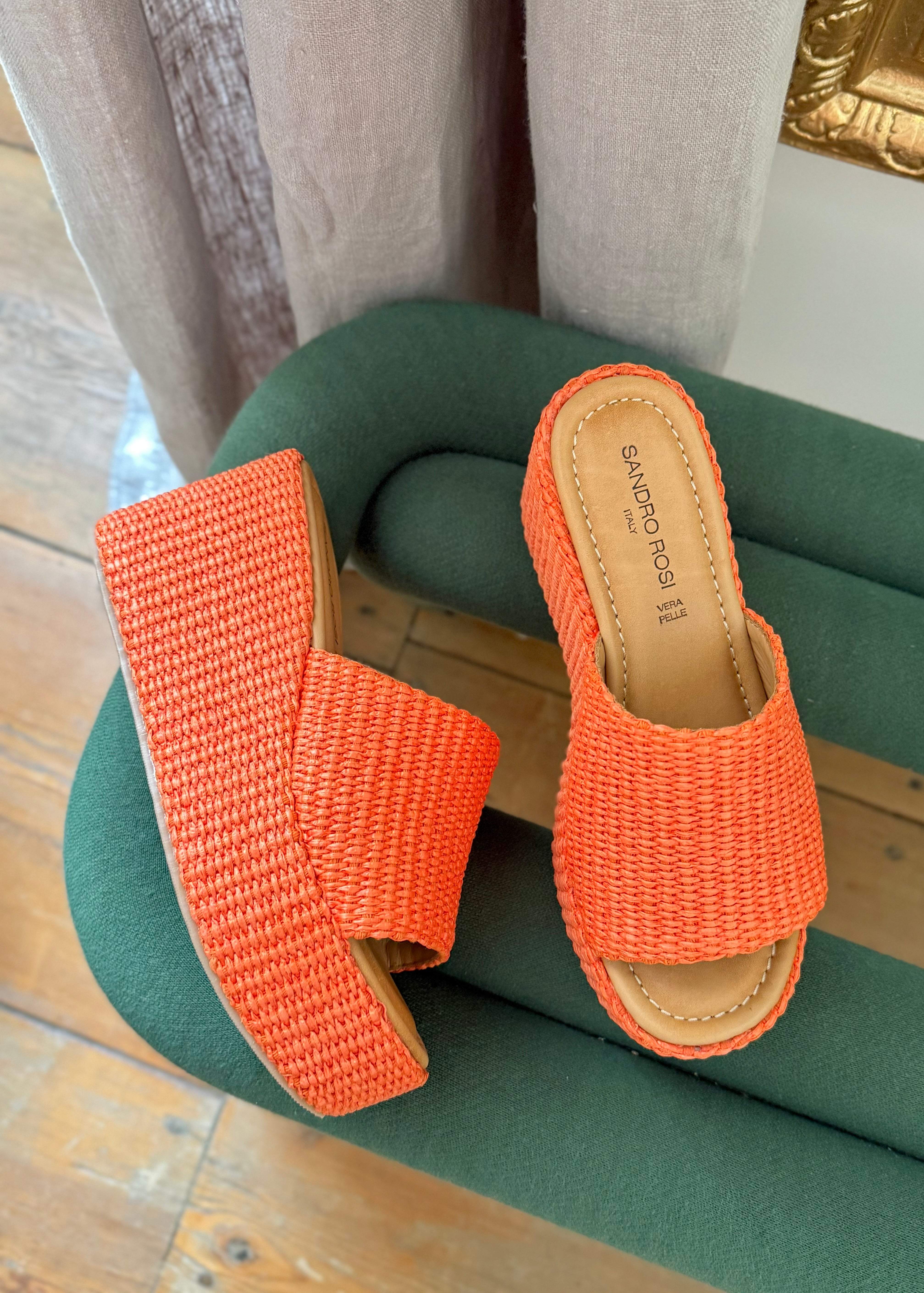 Mules compensées Sandro Rosi Arancio