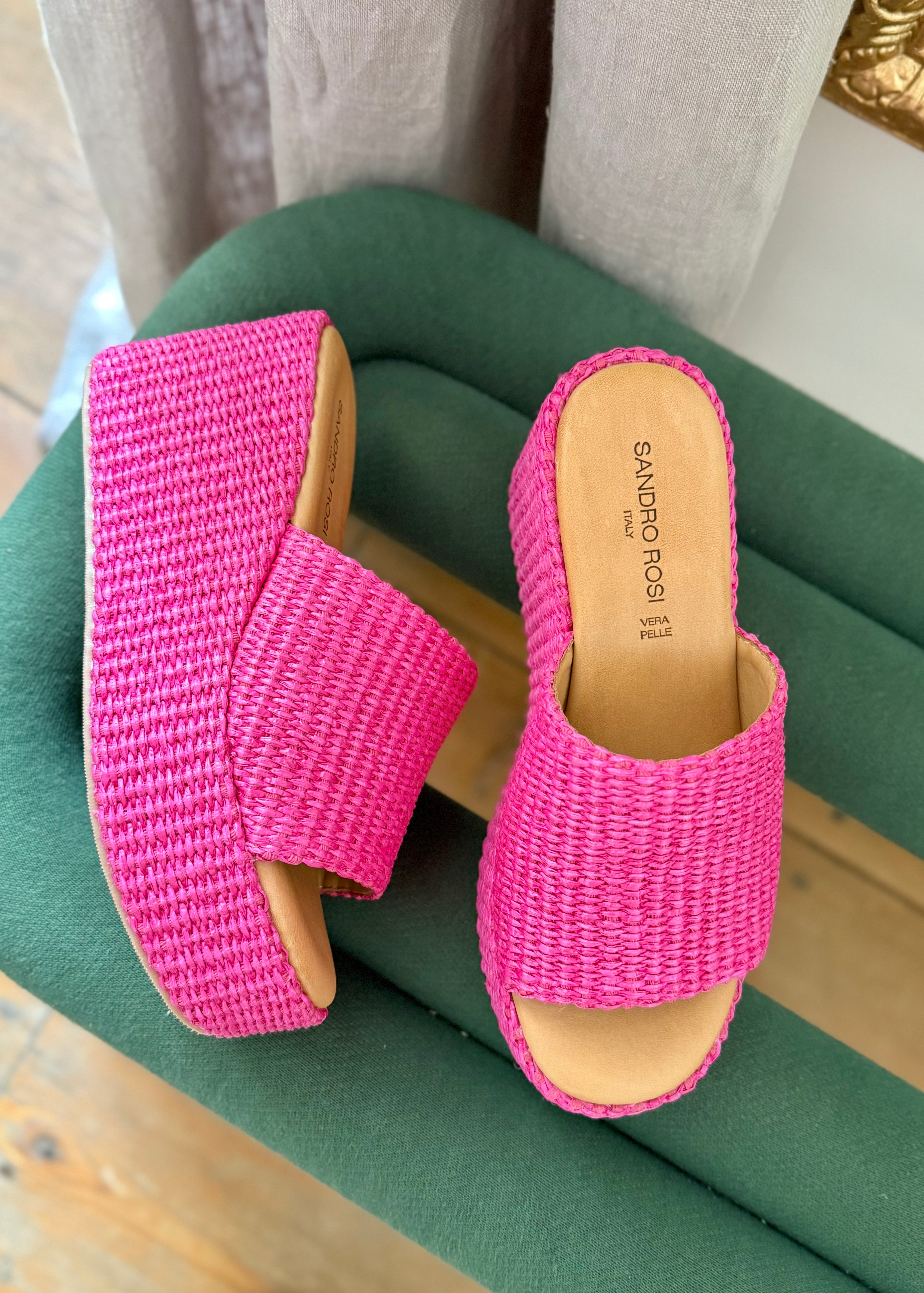 Mules compensées Sandro Rosi Fuxia 4284