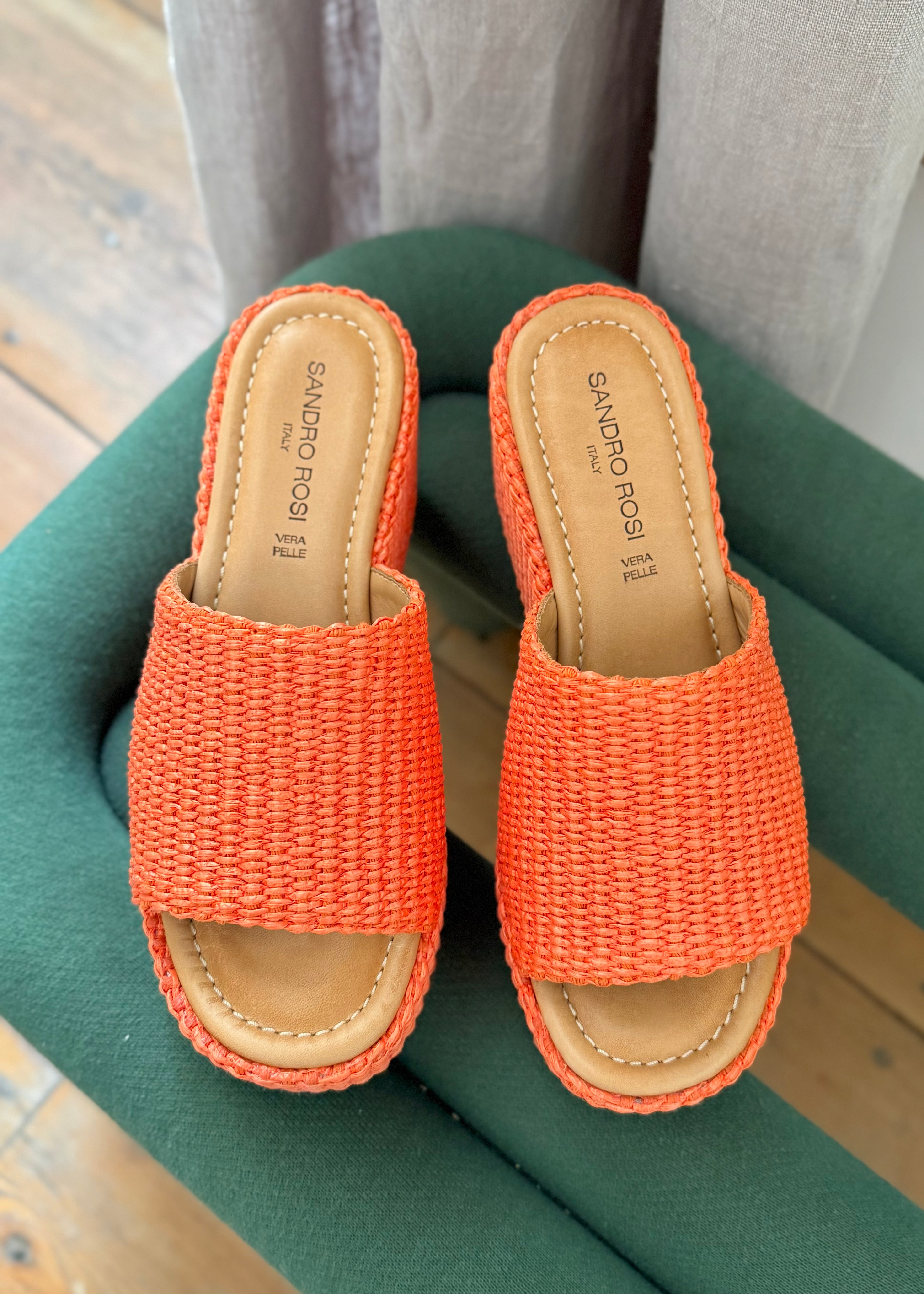 Mules compensées Sandro Rosi 4284 Arancio