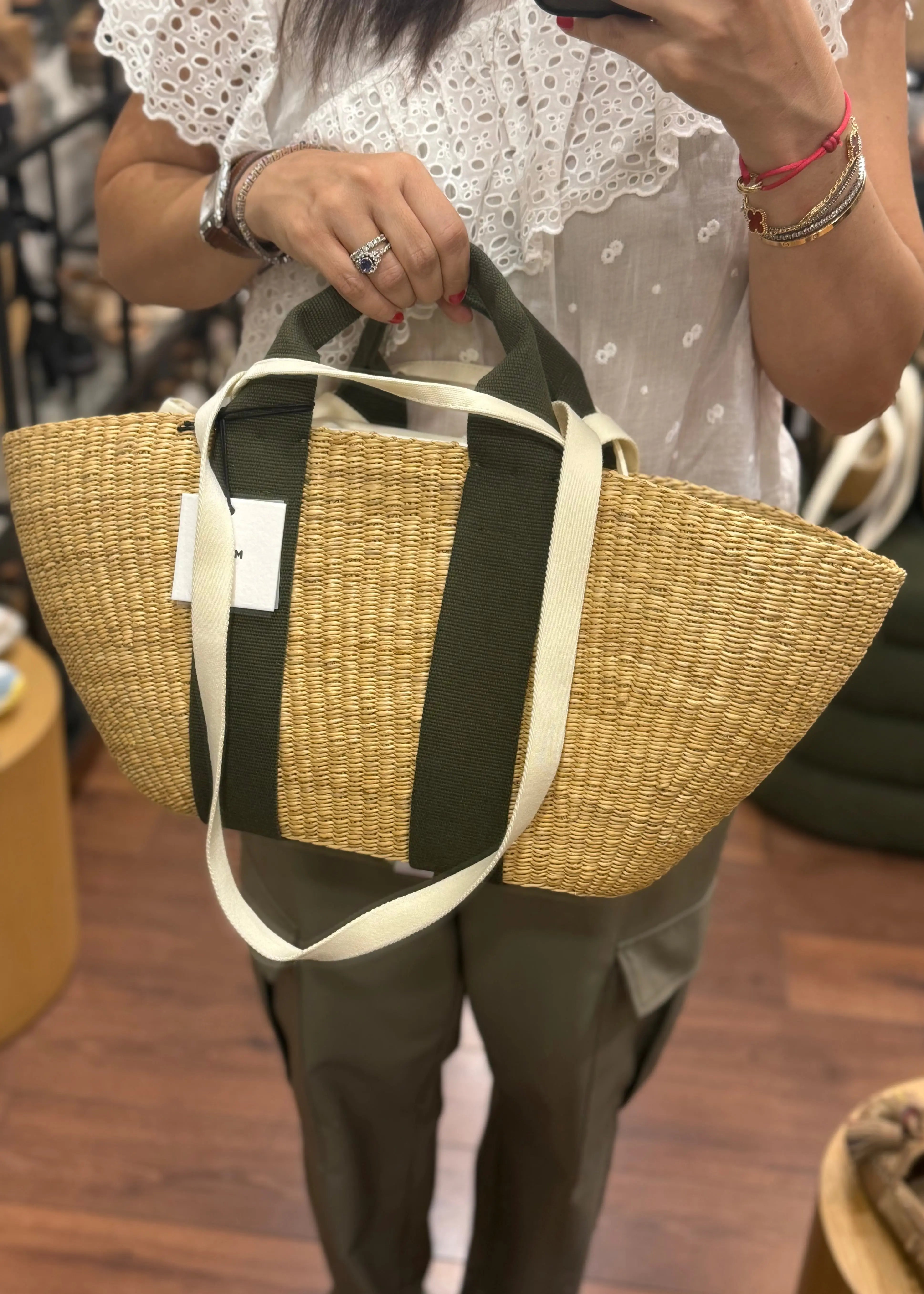 Panier Muuñ George - Natural - Kaki Handles Muun