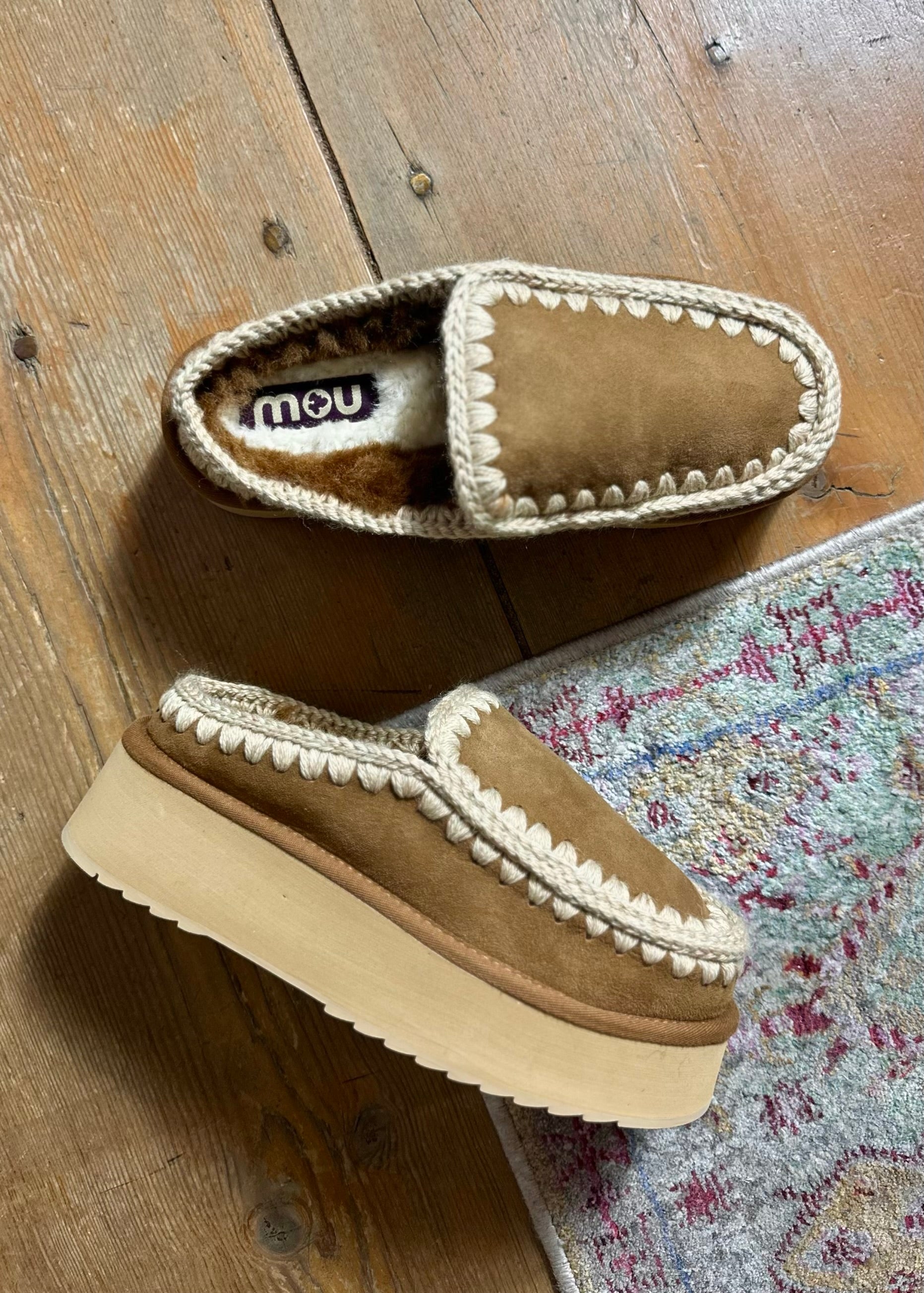 Sabots Mou Clog Eskimo platform Cognac