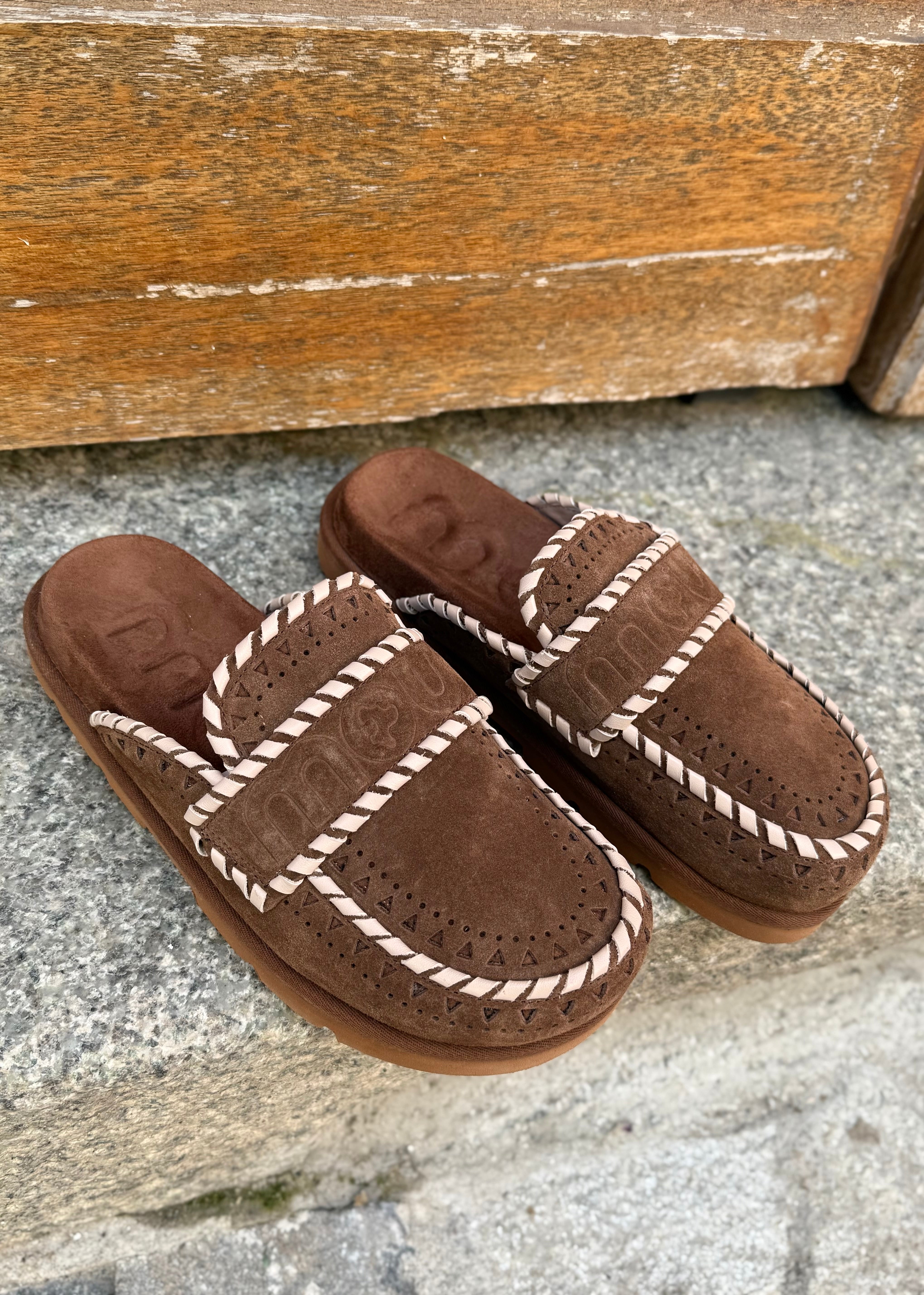 Sabots Mou Low bio Stitchin Nut Brown
