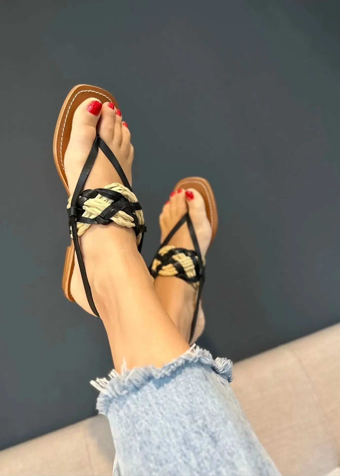 Sandales Couleur Pourpre Grenade Noir Couleur Pourpre