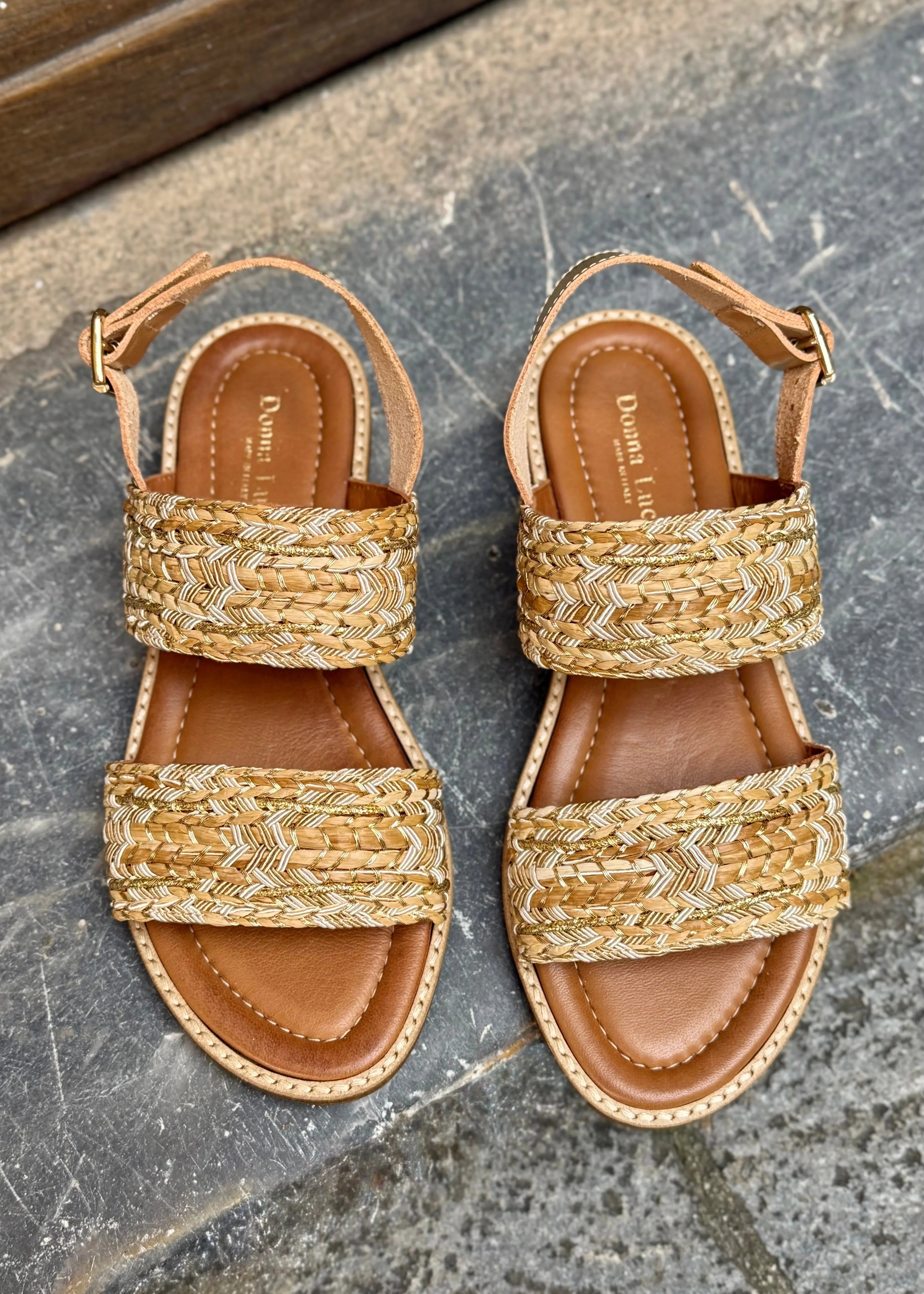 Sandales Donna Lucca 1820 Raphia/Or Donna Lucca