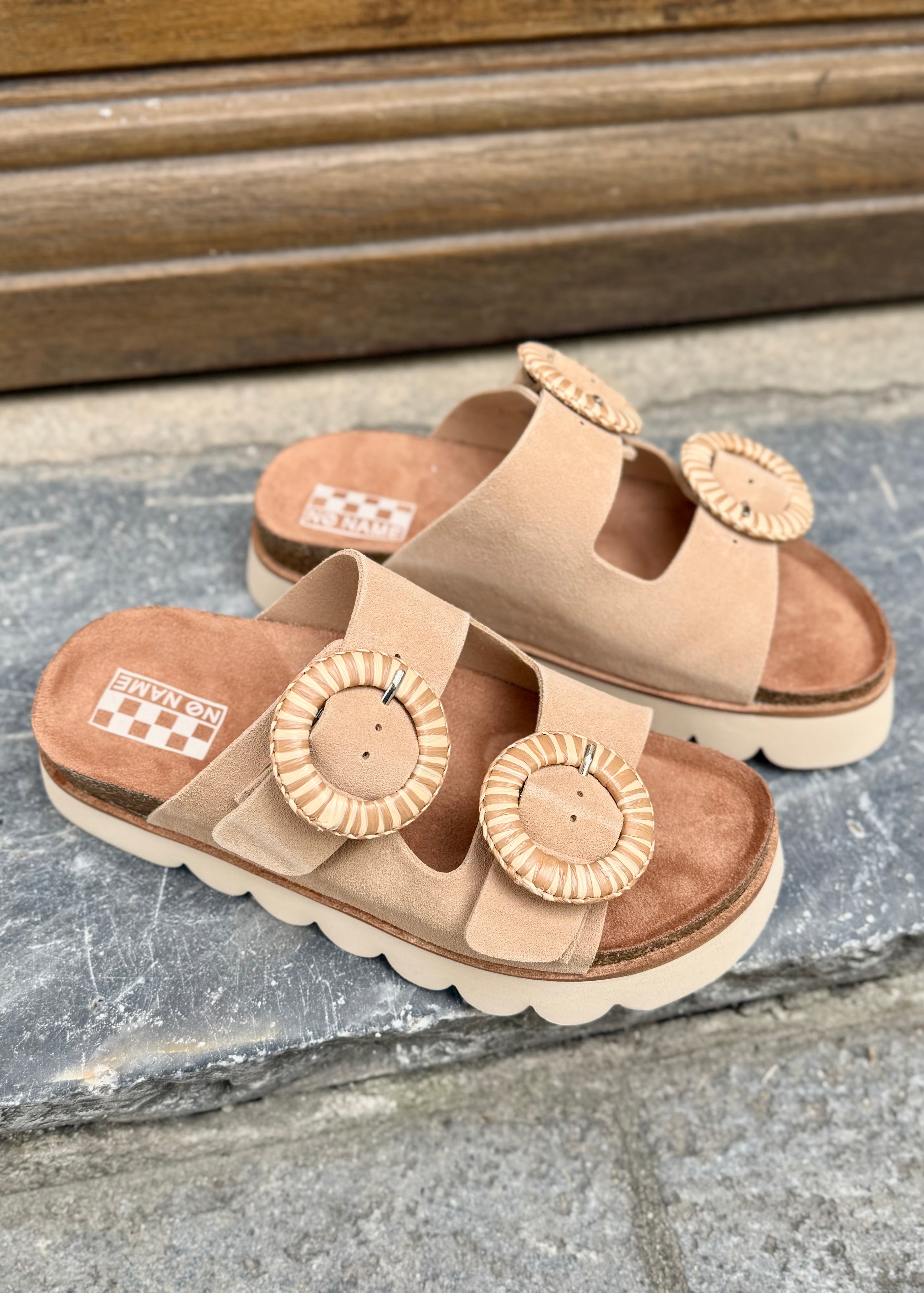 Sandales No name Sandy slap Camel No Name