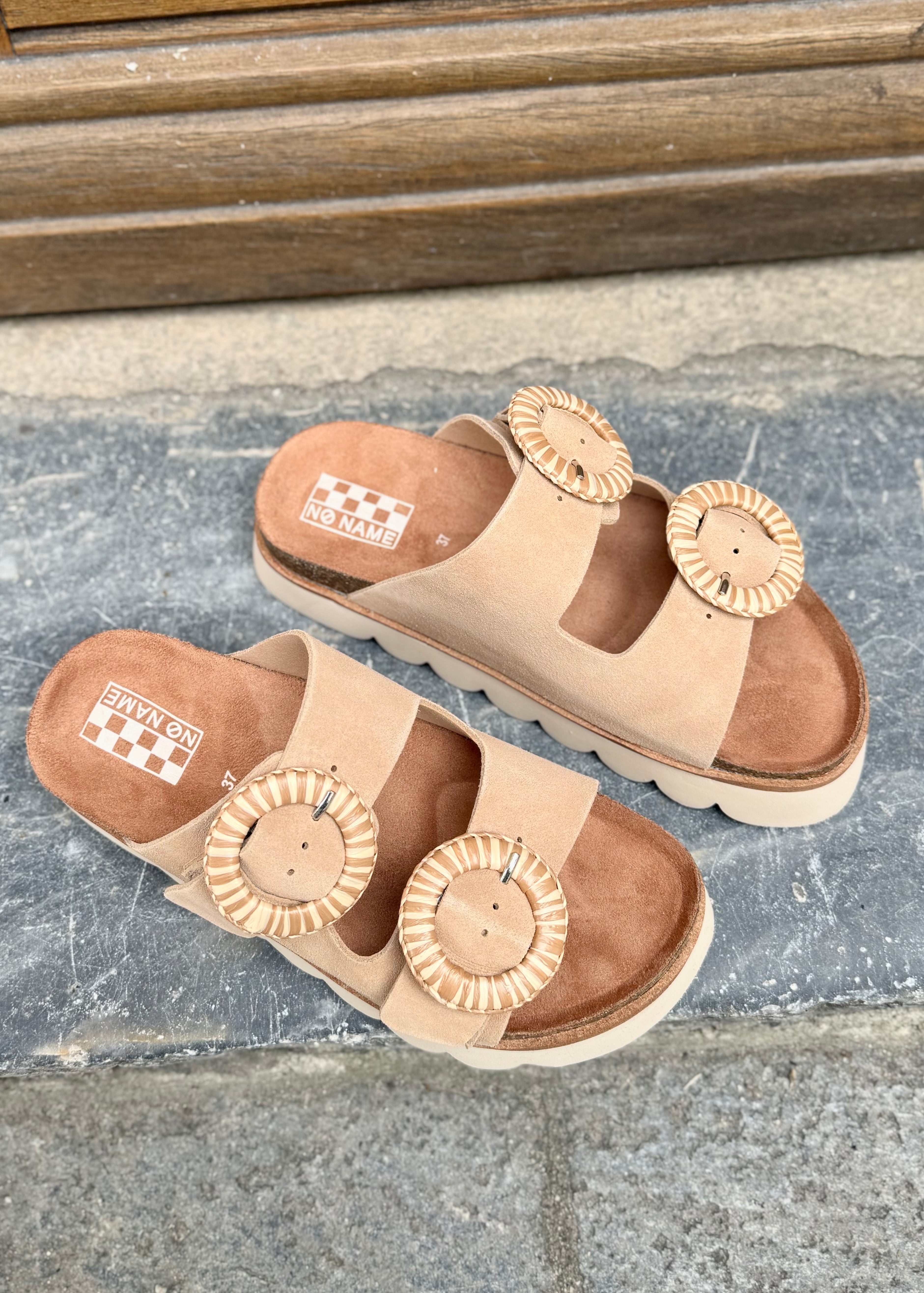 Sandales No name Sandy slap Camel No Name