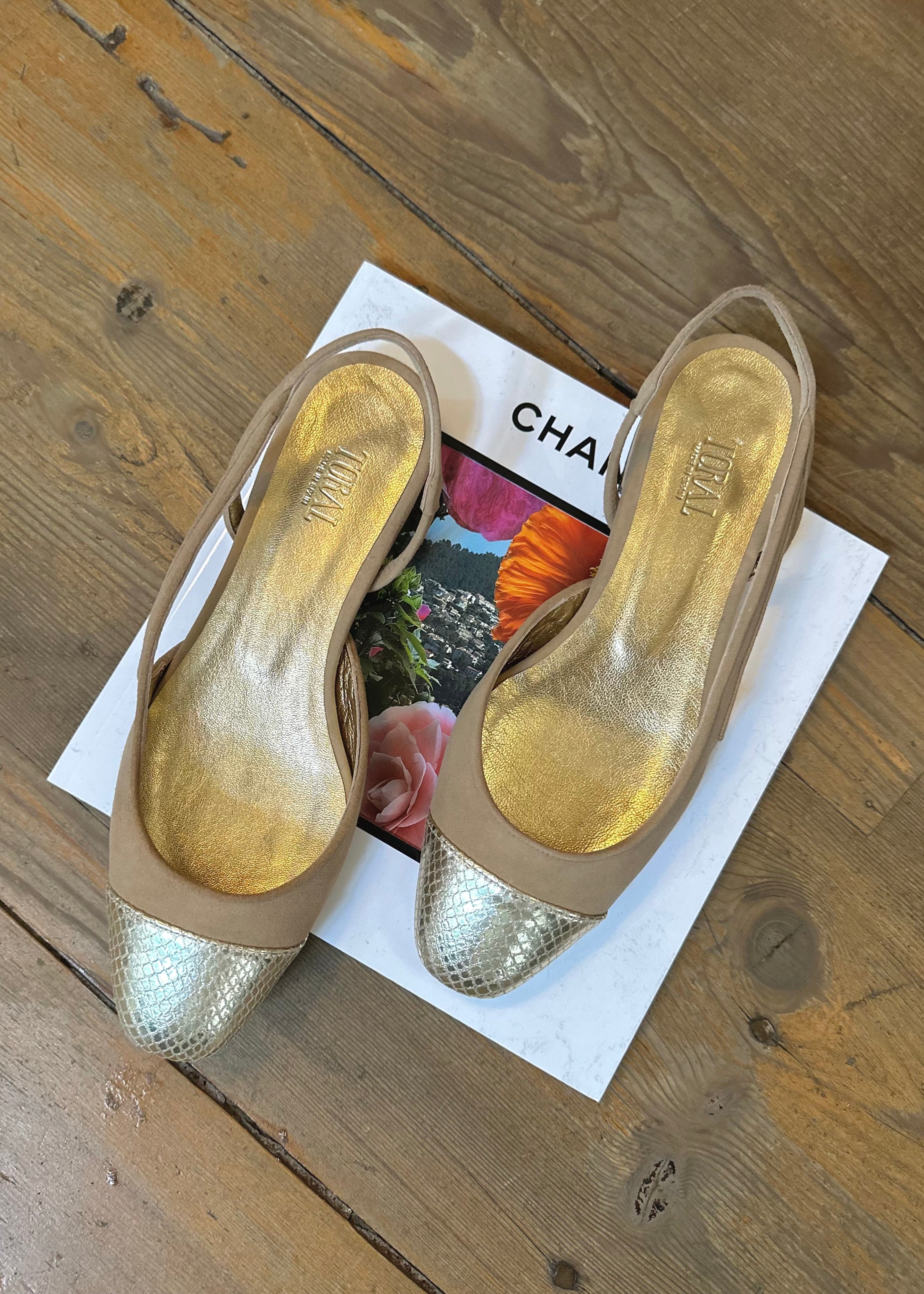 Sandales Slingback Toral Luisa Camel outlet