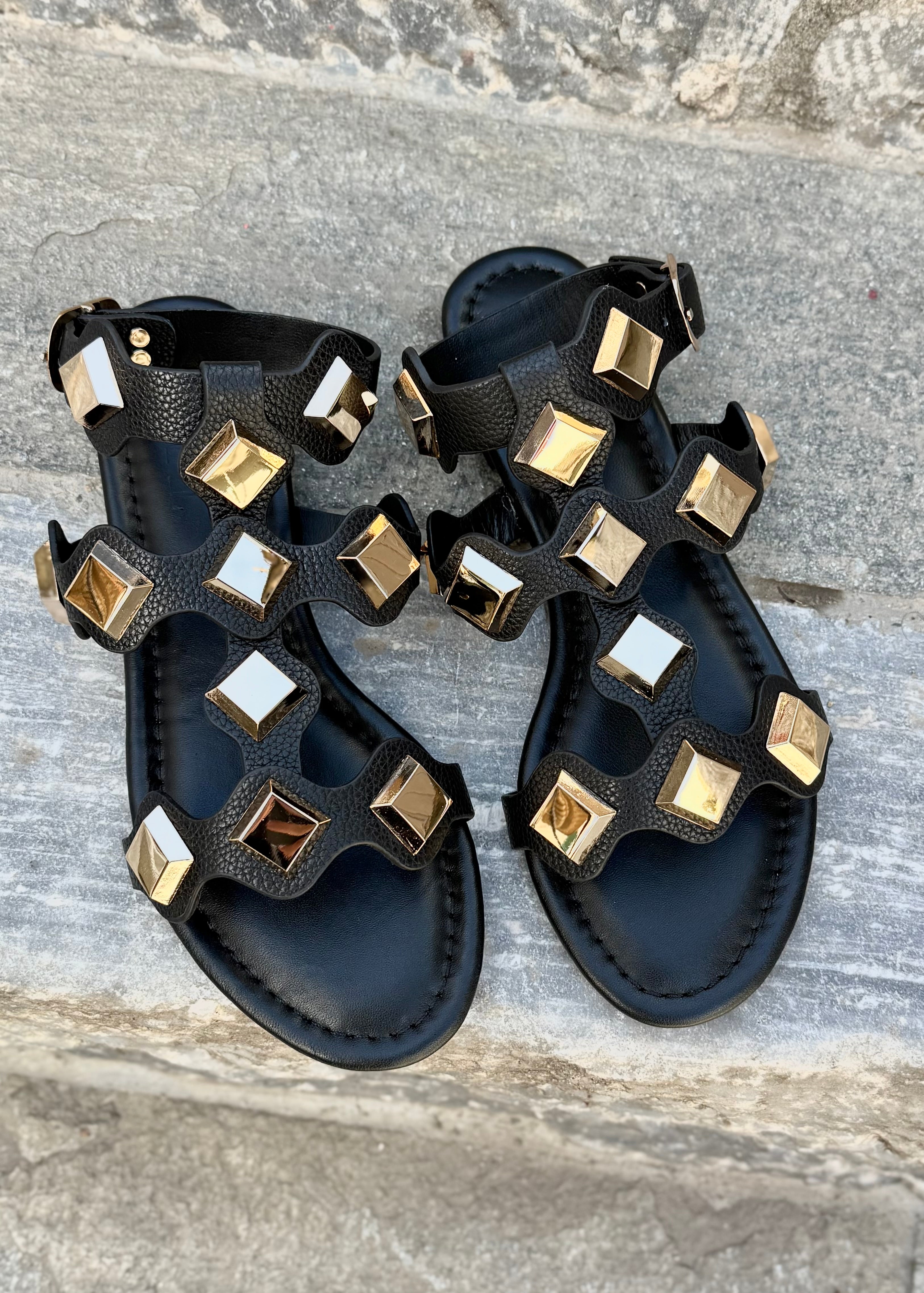 Sandales Toral Petras Black/Gold
