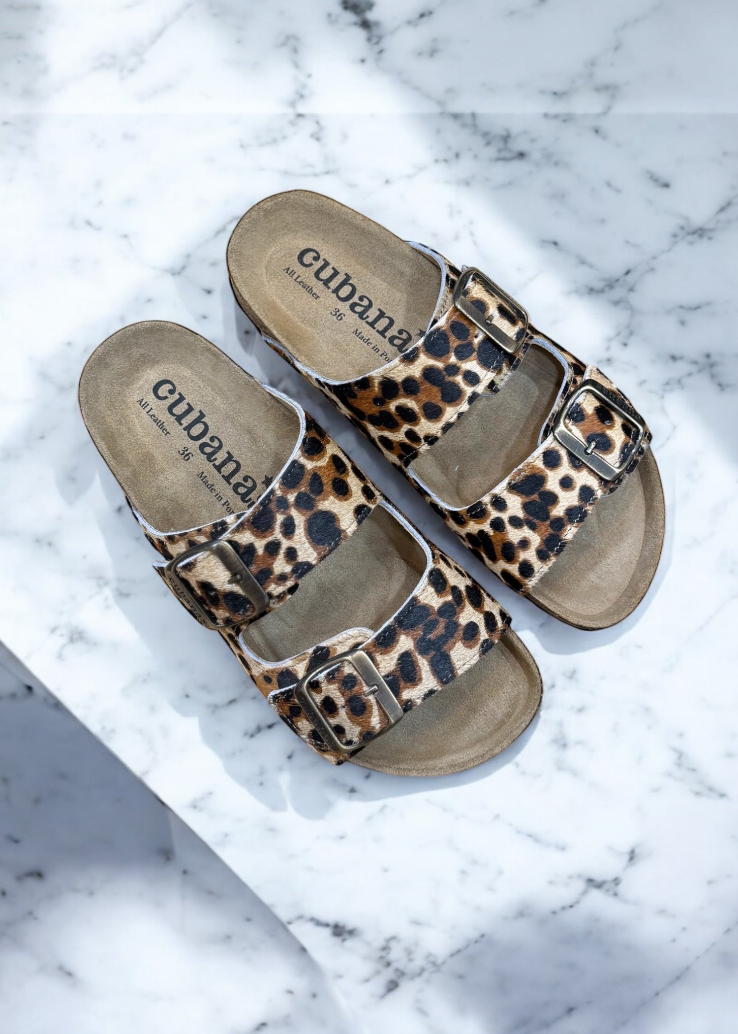 Sandales Cubanas Amalia Léo print deux brides