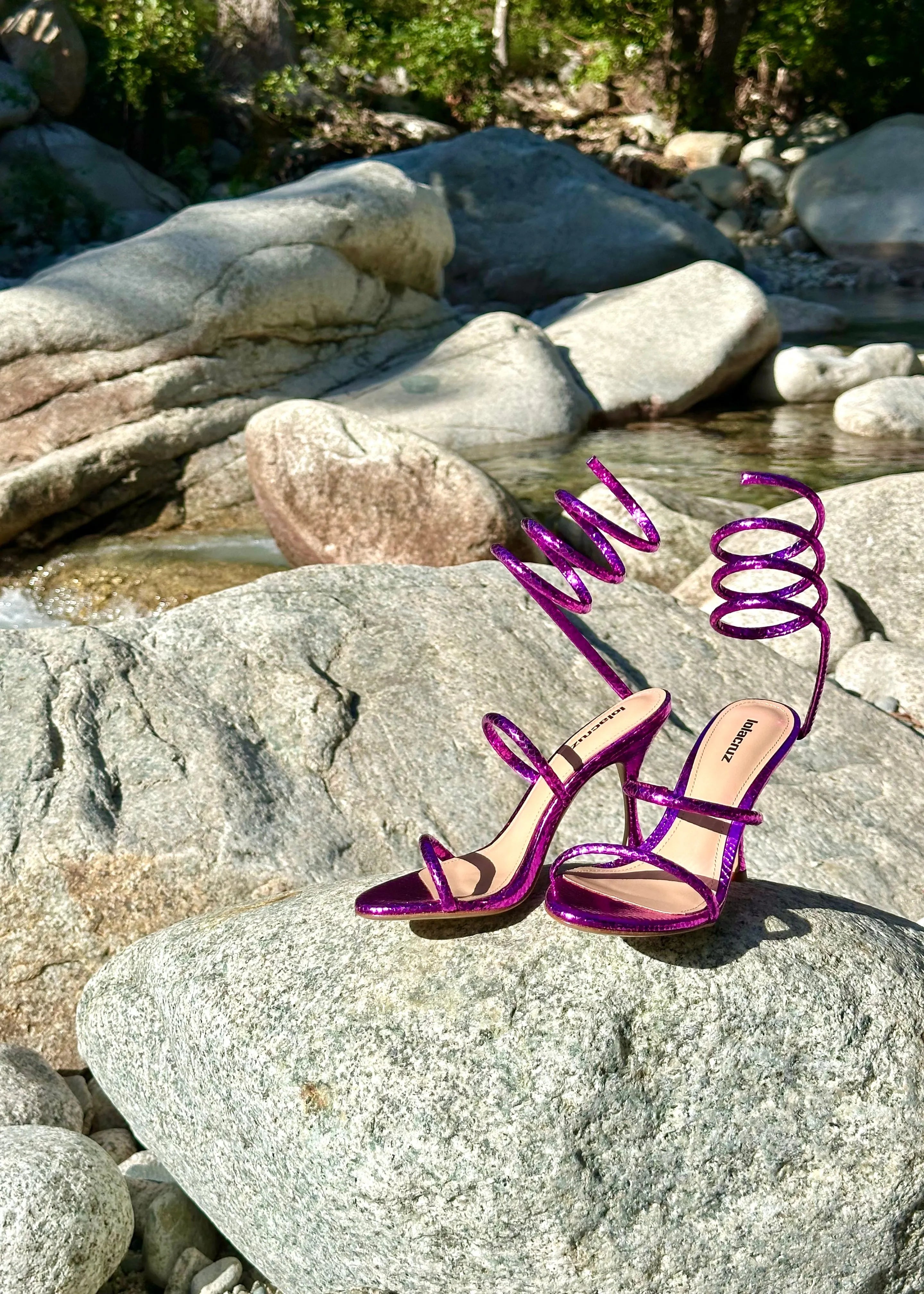 Sandales à talons Lola Cruz Greta Fuxia