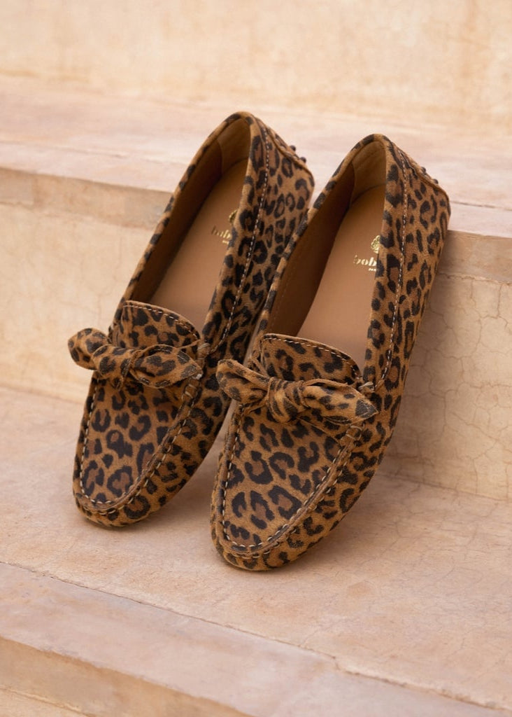 Mocassins à picots bobbies taline léopard