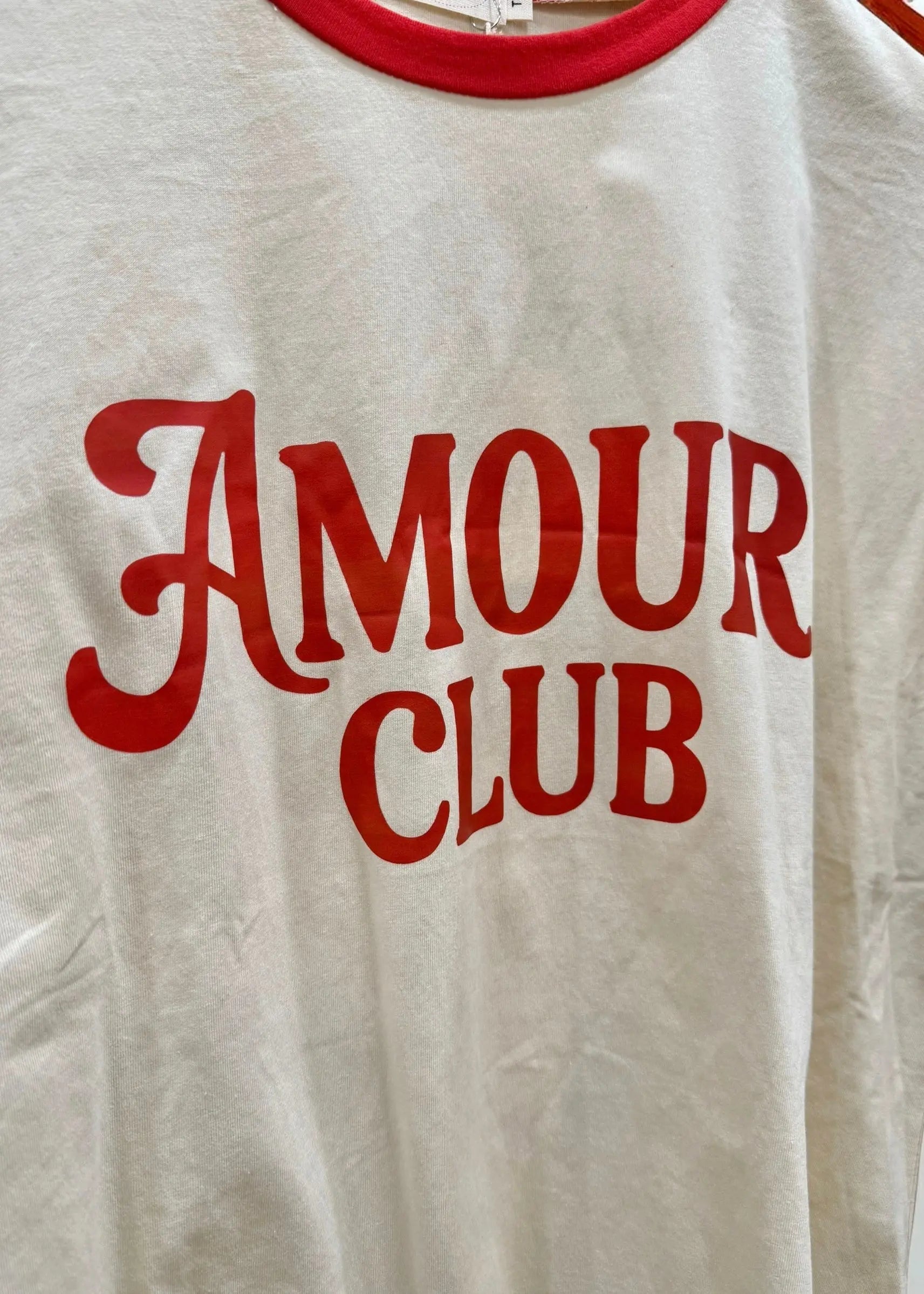 Tee-shirt AMOUR CLUB Beige/rouge L'adresse Corte