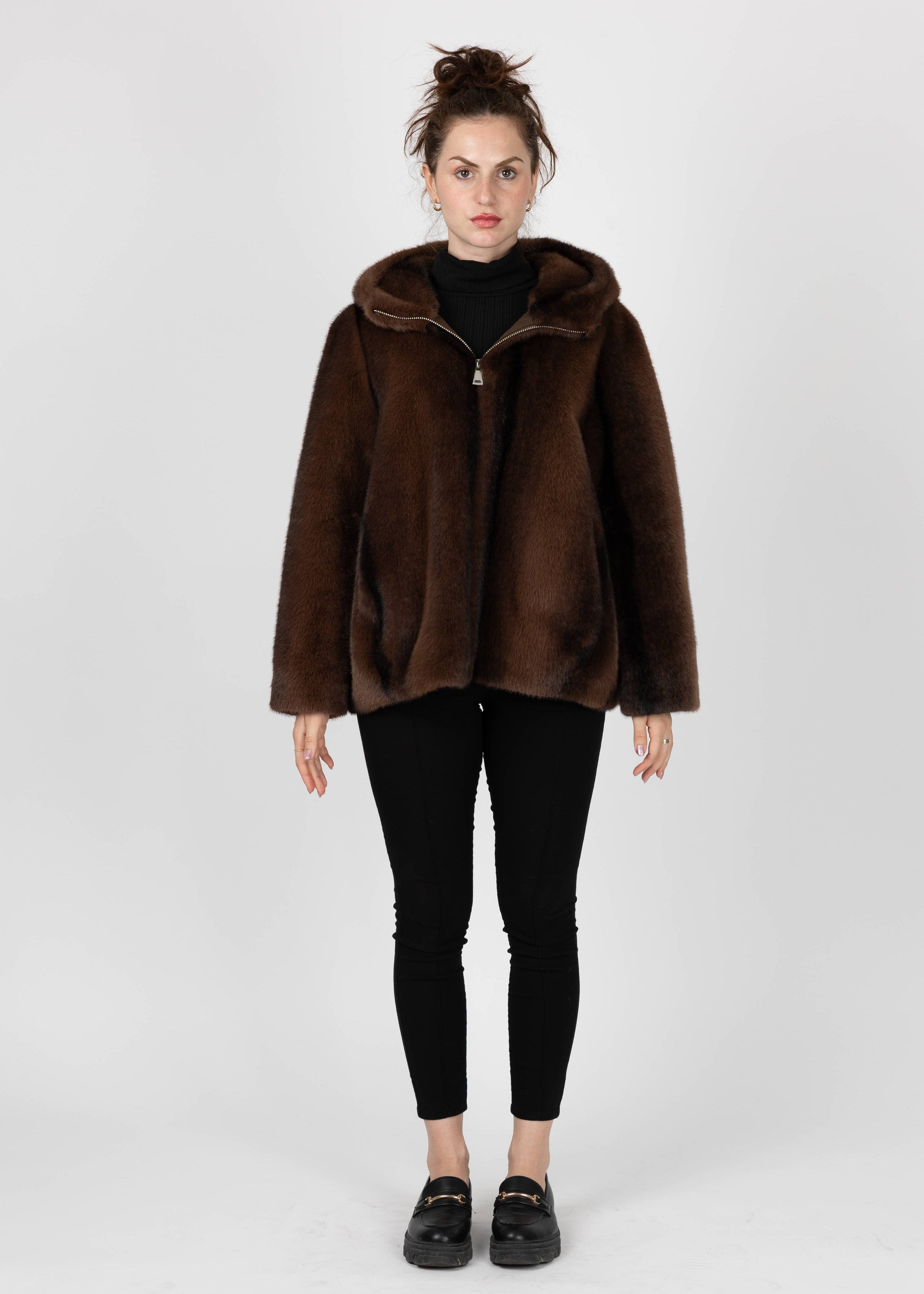 KZELL PARIS - BLOUSON EN FAUSSE FOURRURE À RAYURES KZELL PARIS