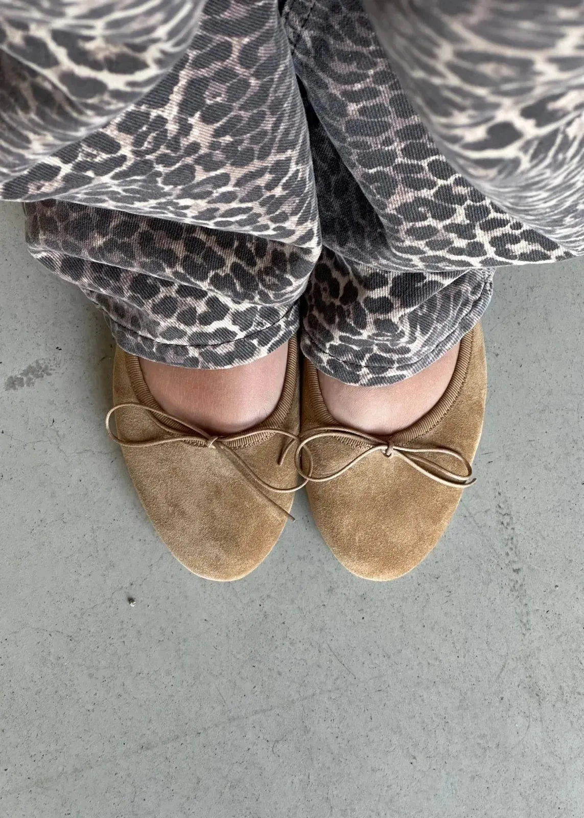 Ballerines Anniel Vintage suède biscuit - L'adresse Corte