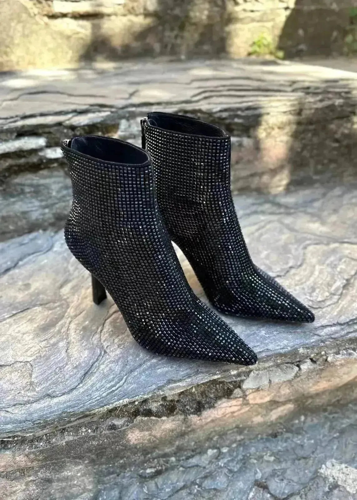 Bottines à talons Lola Cruz Austro glitter Nero - L'adresse Corte