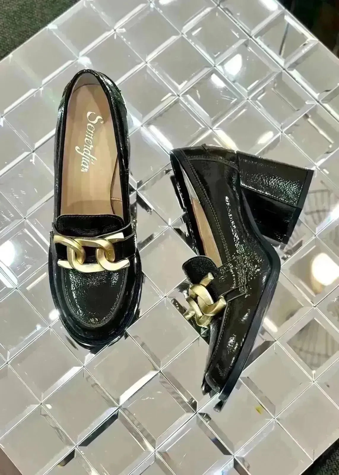 Mocassins à talons Semerdjian E861E3 Kaki - L'adresse Corte