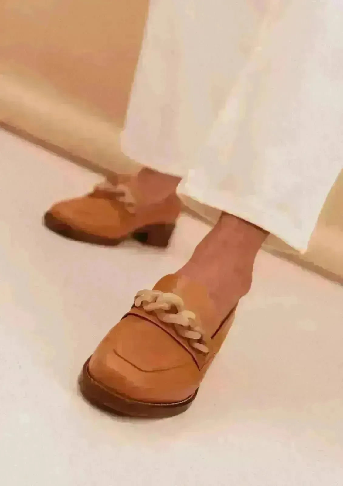 Mocassins Bobbies Esther camel - L'adresse Corte