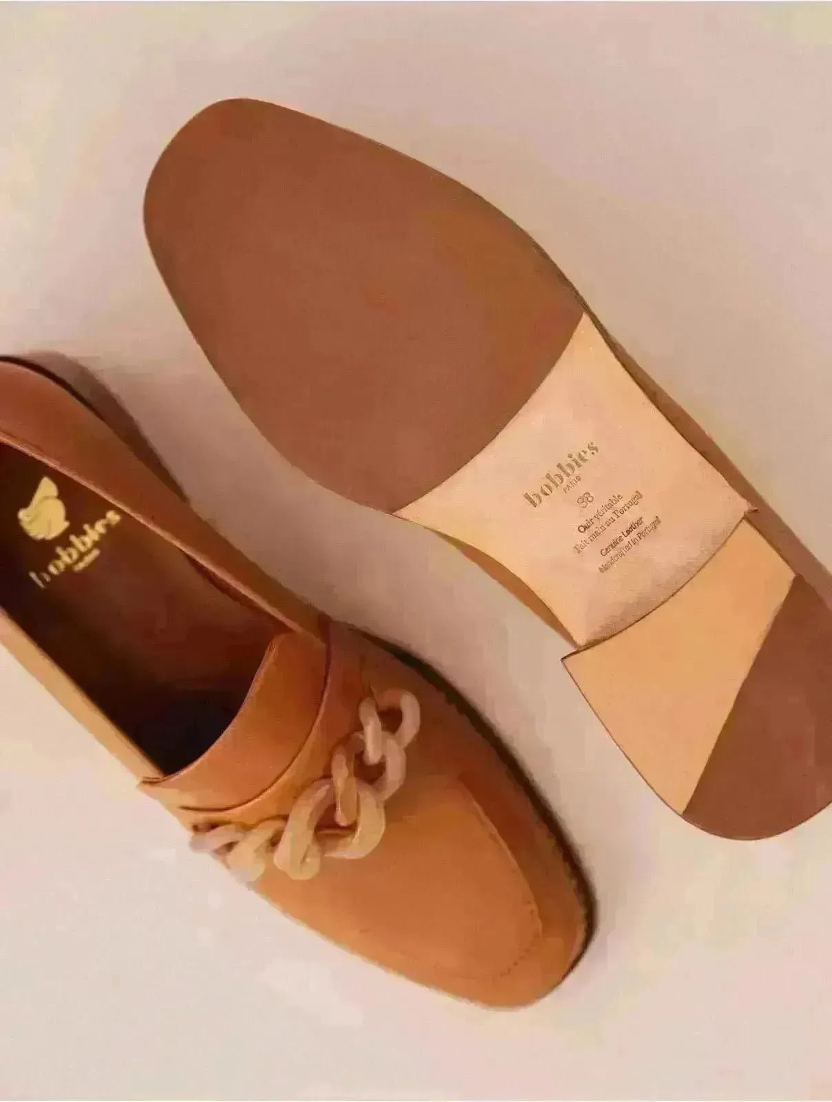 Mocassins Bobbies Esther camel - L'adresse Corte