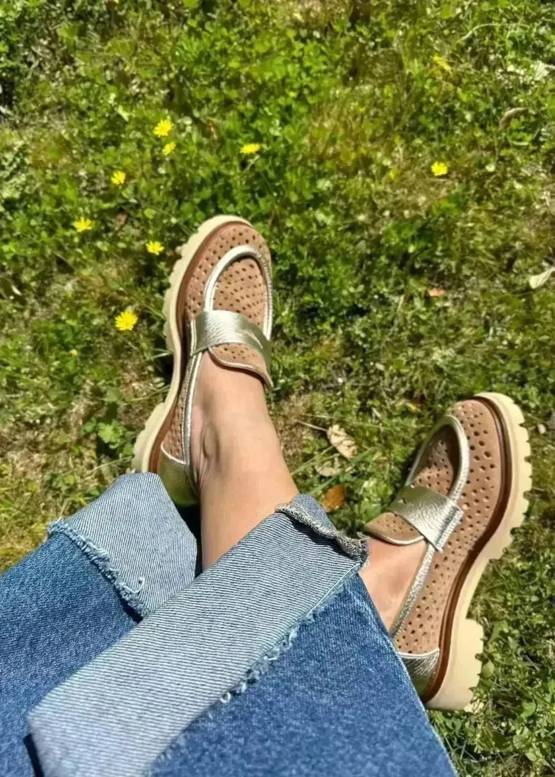 Mocassins Mat:20 7331 Platino Mat:20