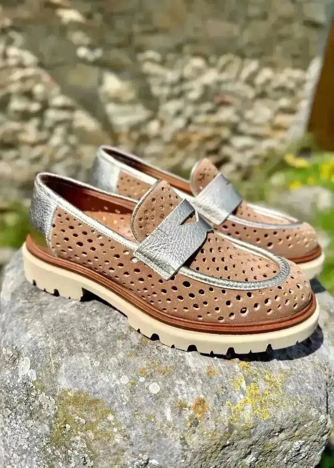 Mocassins Mat:20 7331 Platino Mat:20