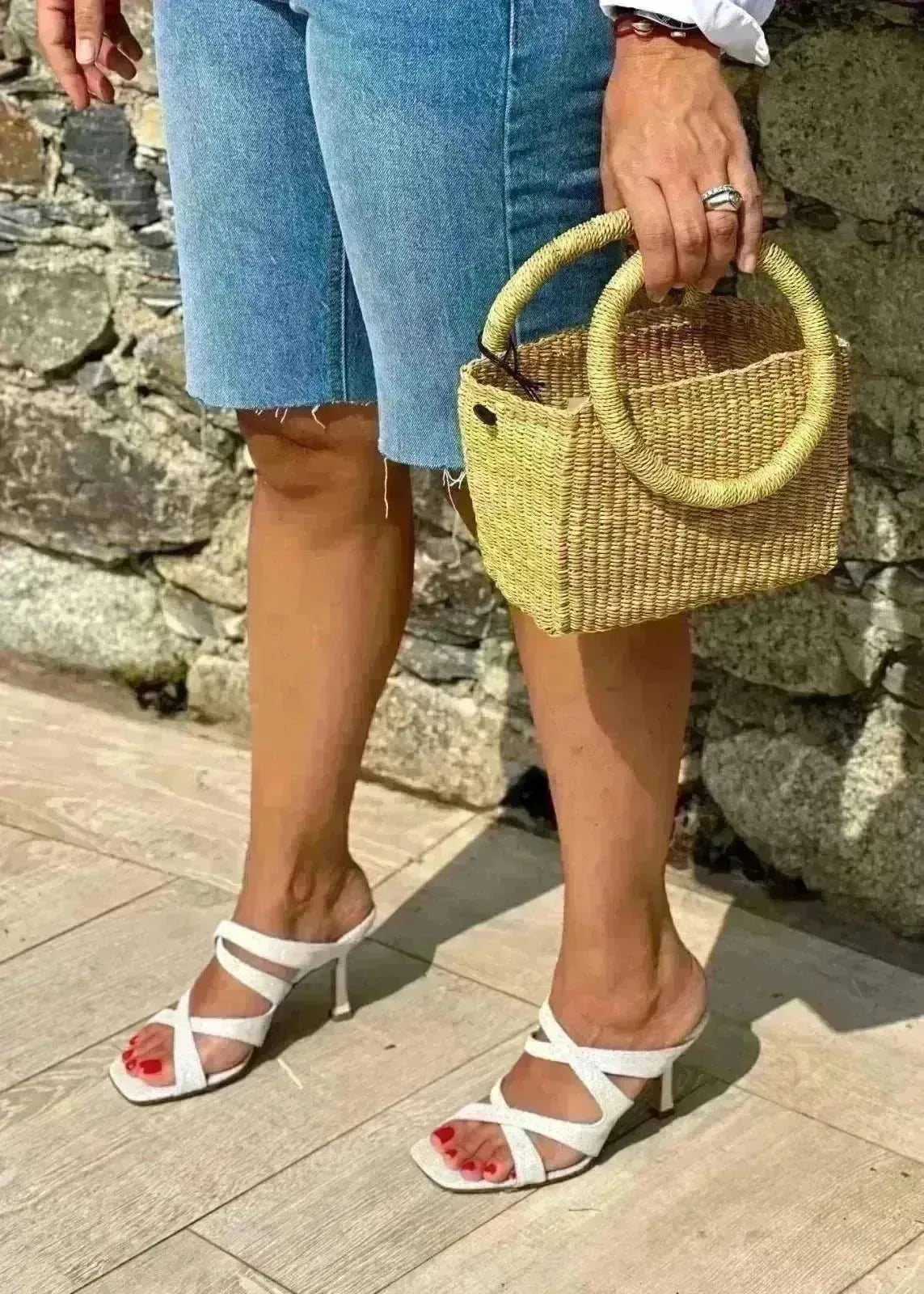 Mules à talons Anna F. 3632 Argento - L'adresse Corte