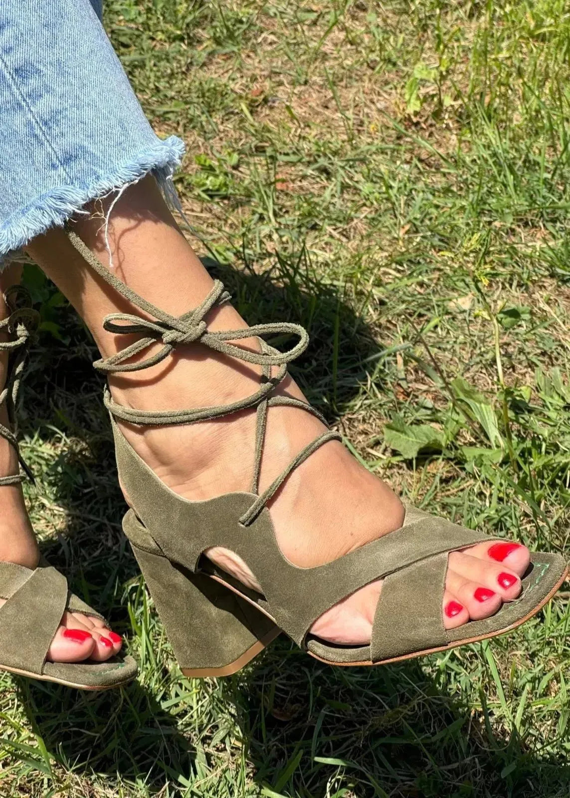 Sandales à talons Anna F3720 kaki Anna F.