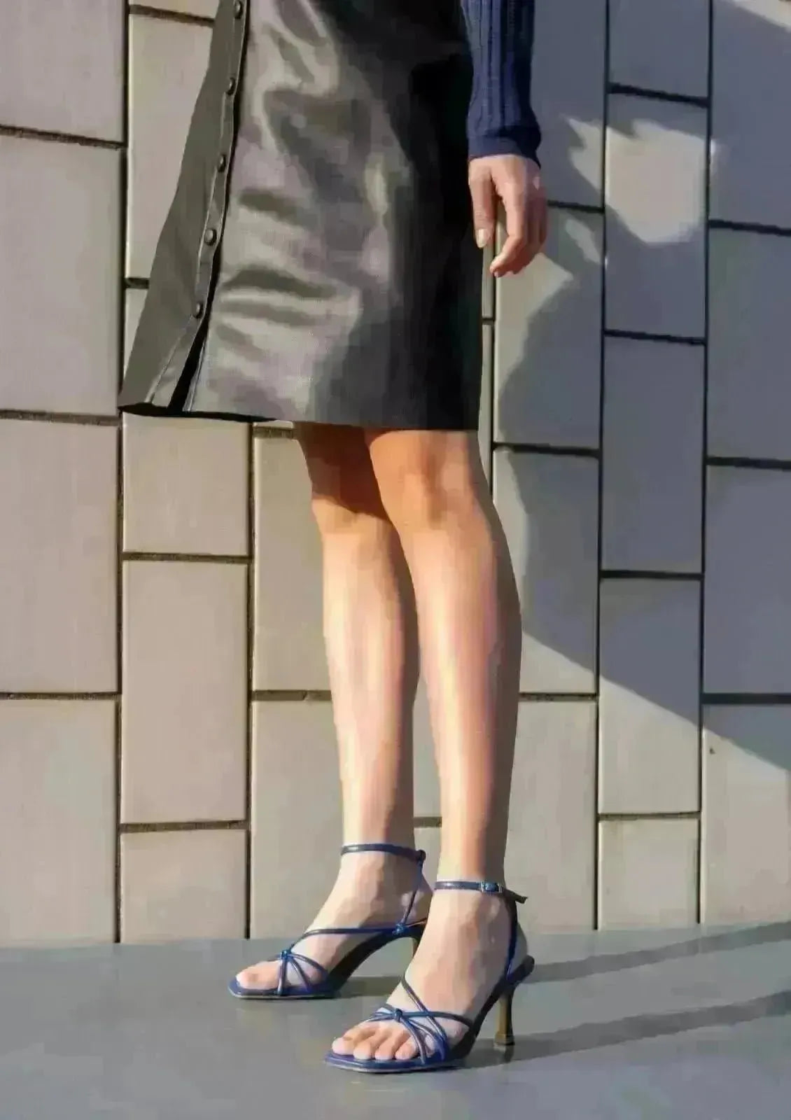 Sandales à talons Billi Bi 2061 Cobalt blue nappa - L'adresse Corte