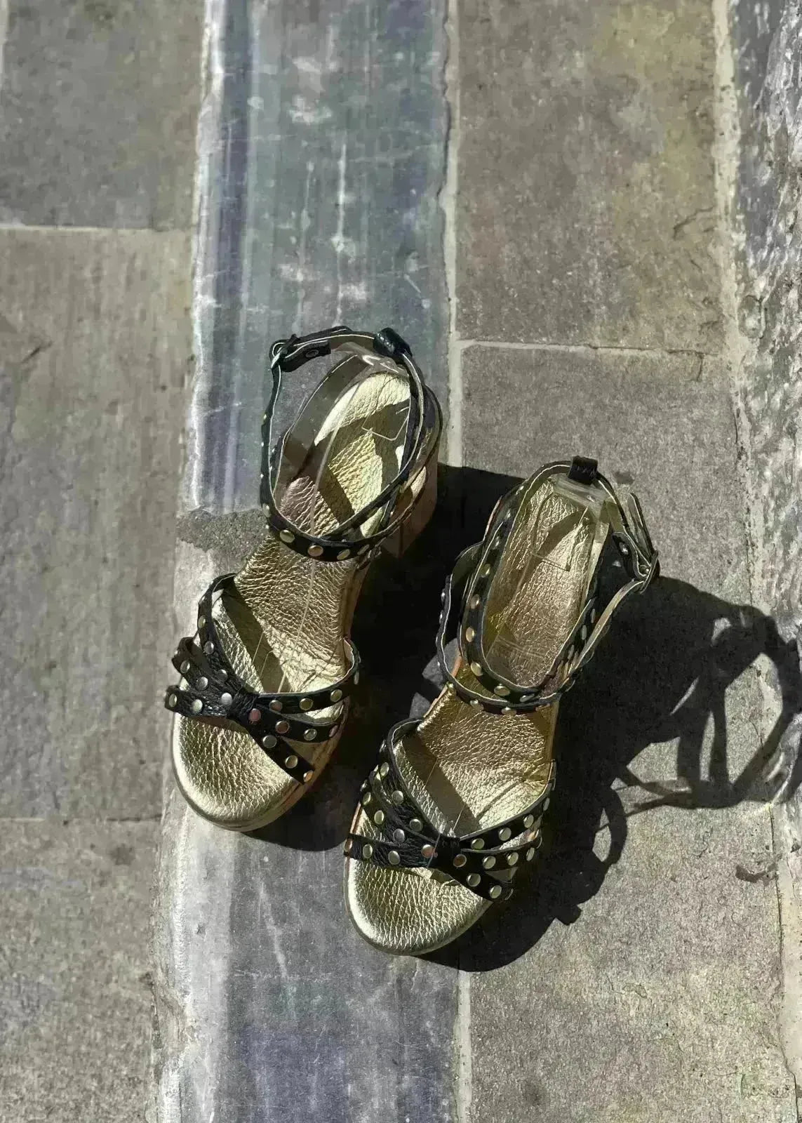 Sandales à talons Semerdjian Gardenia Black/gold - L'adresse Corte