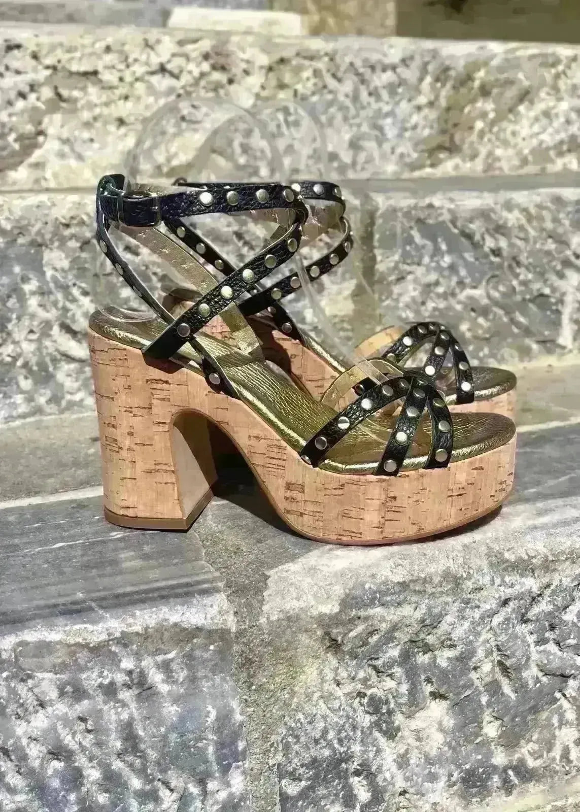 Soldes Sandales compensees liege Semerdjian Gardenia