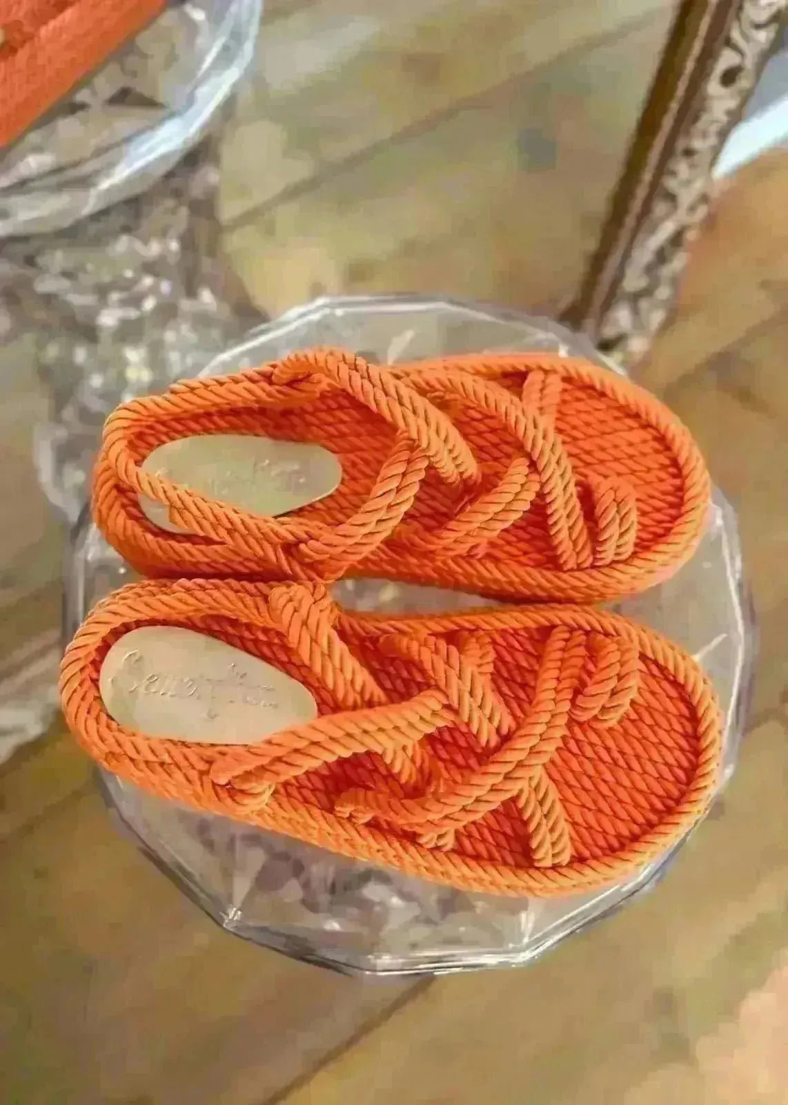 Sandales Semerdjian Corde Arancio - L'adresse Corte