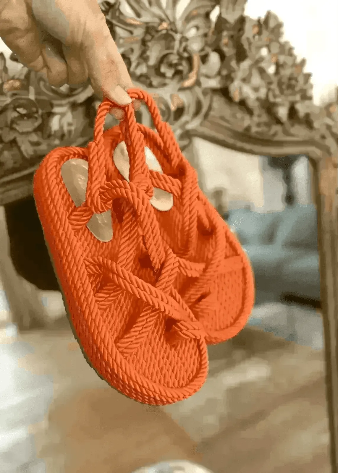 Sandales Semerdjian Corde Arancio - L'adresse Corte