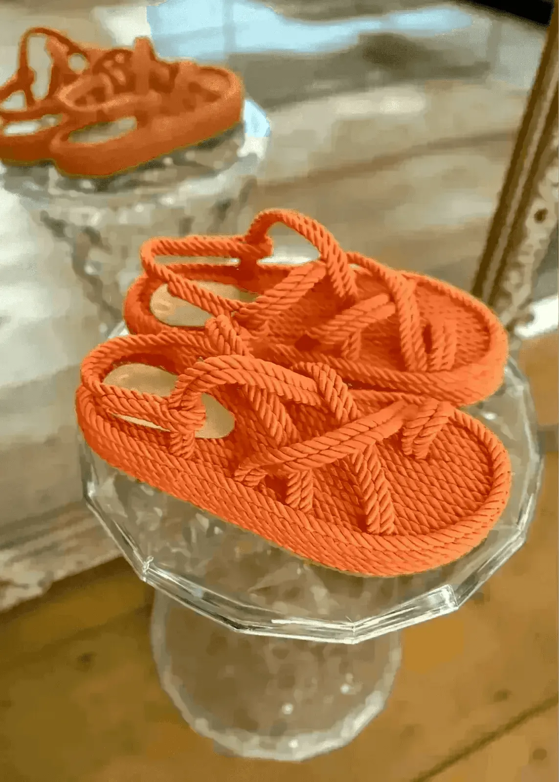 Sandales Semerdjian Corde Arancio - L'adresse Corte