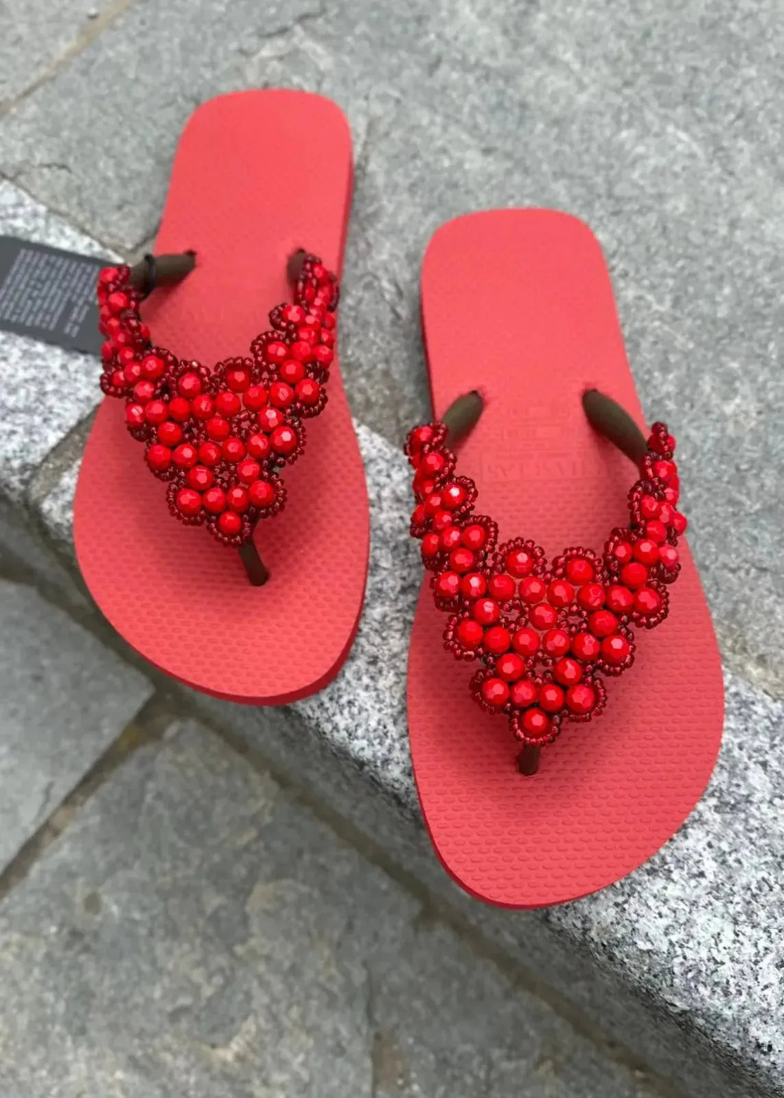 Tongs Chanclas Sofia Rouge - L'adresse Corte